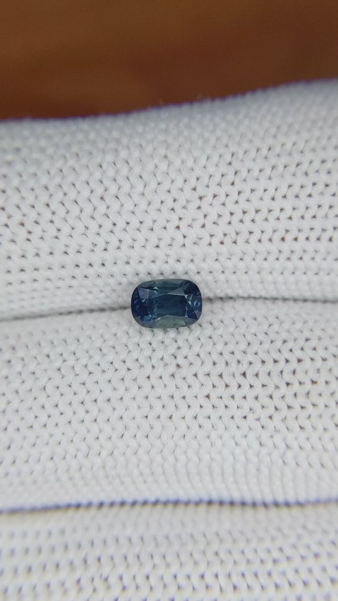 0.83 Ct. Greenish Blue Sapphire from Madagascar Size Video