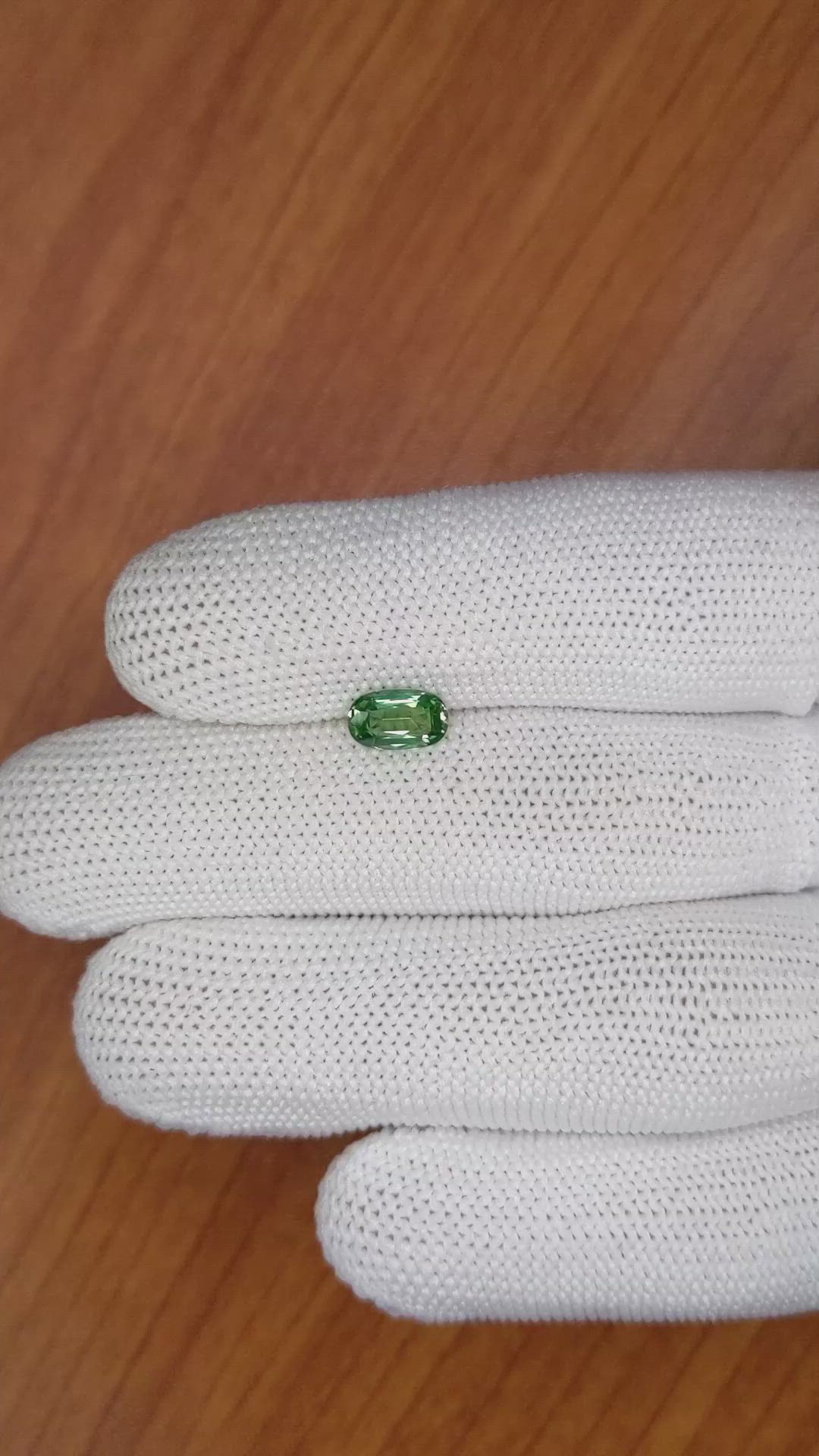 1.05 Ct. Green Sapphire from Madagascar Size Video