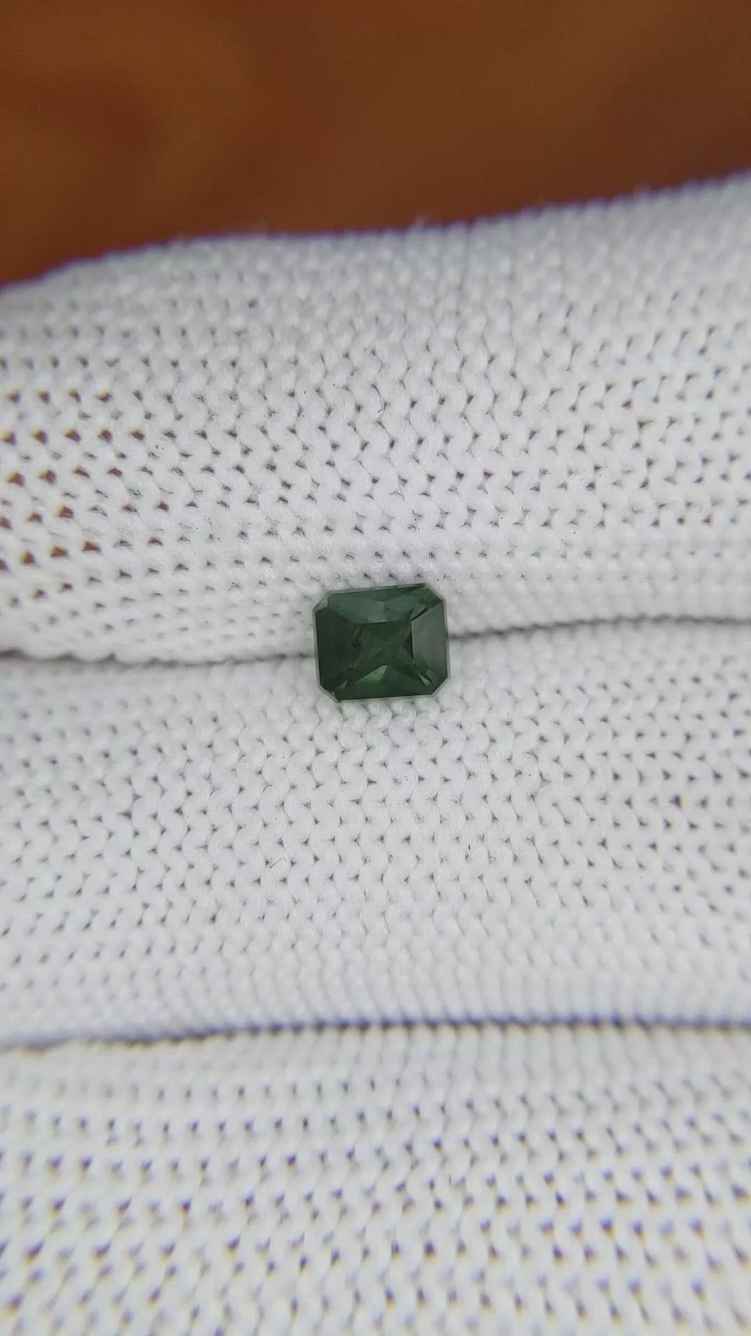 0.80 Ct. Green Sapphire from Madagascar Size Video