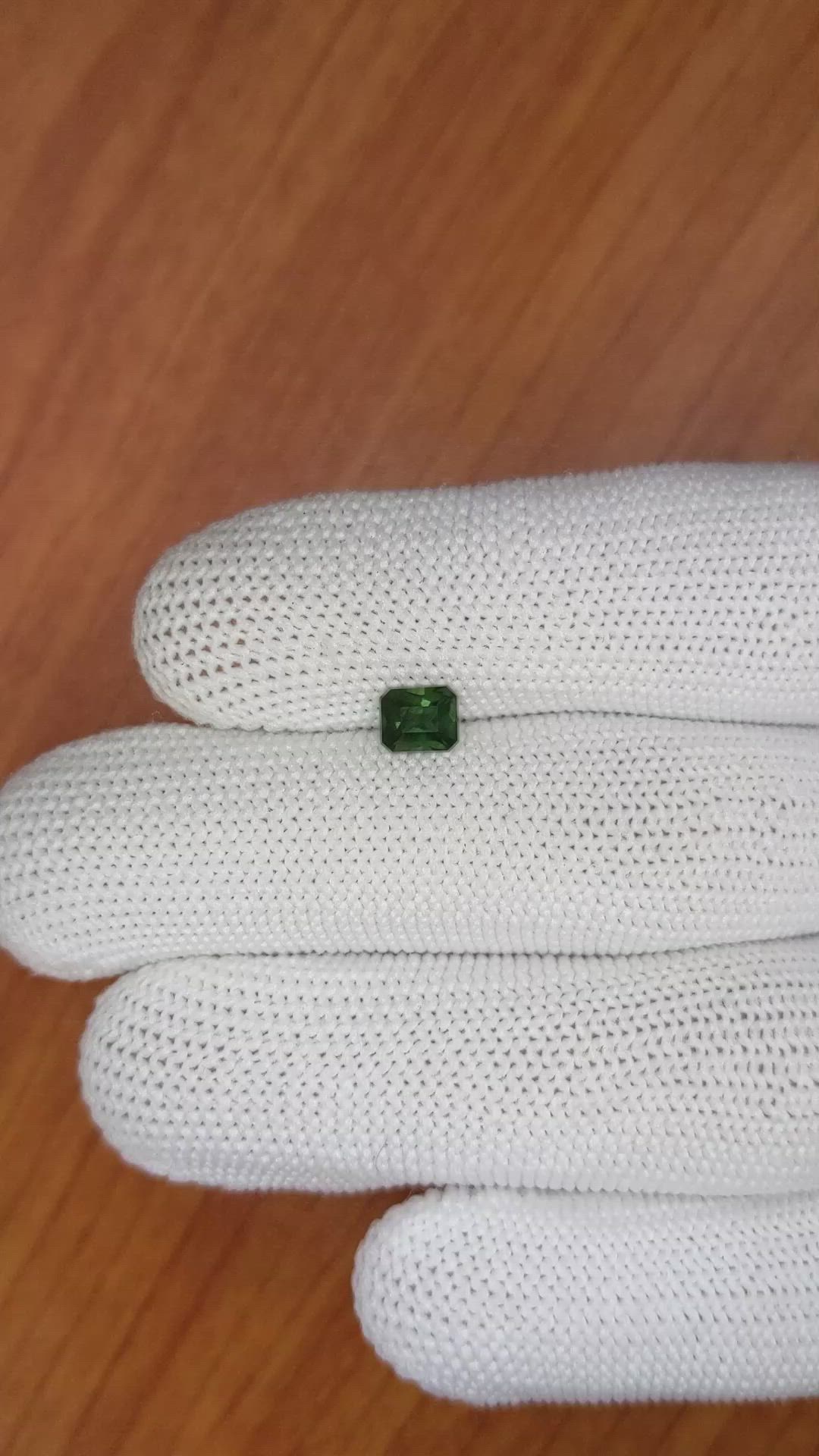 0.80 Ct. Green Sapphire from Madagascar Size Video