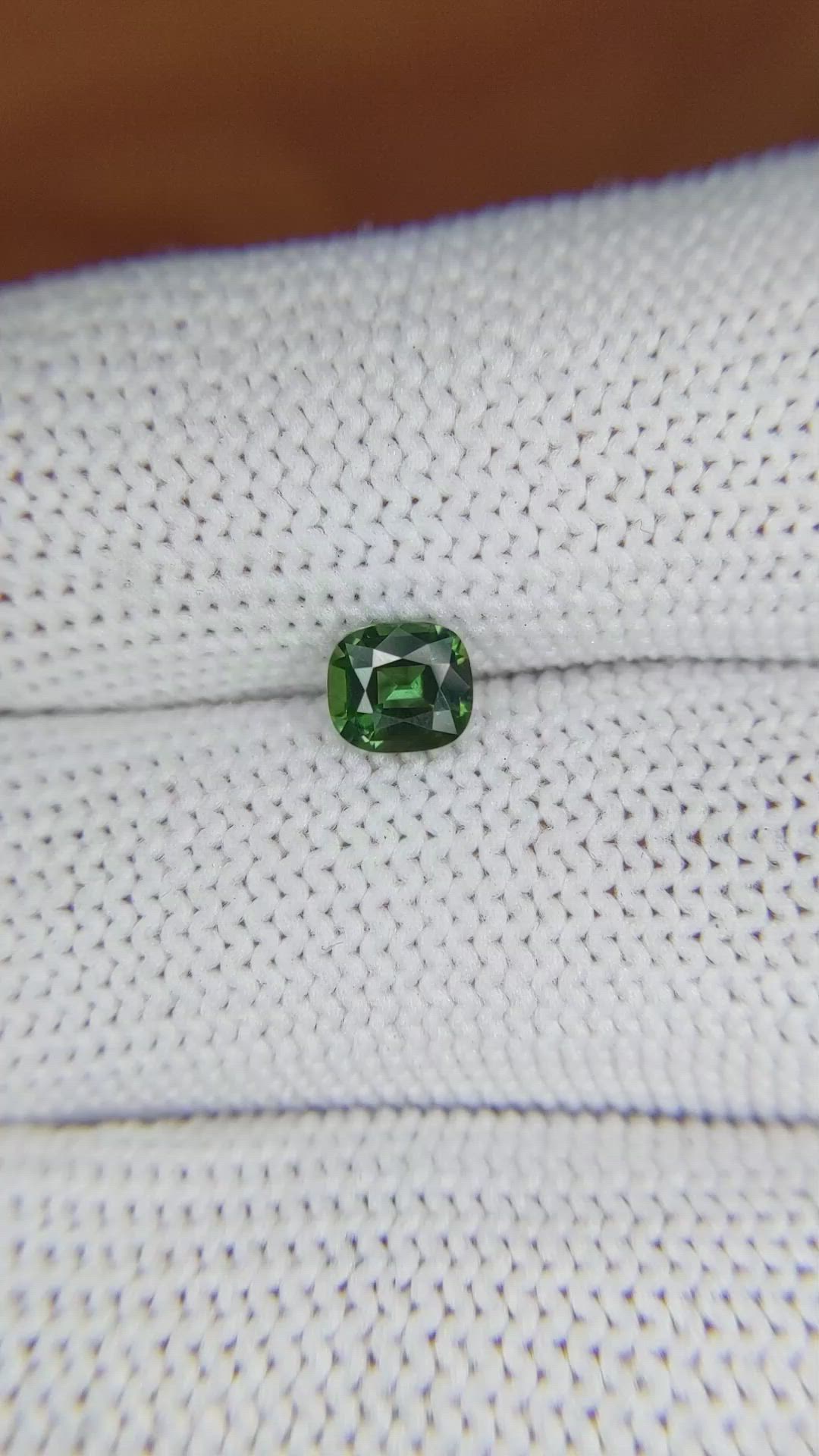 0.65 Ct. Green Sapphire from Madagascar Size Video