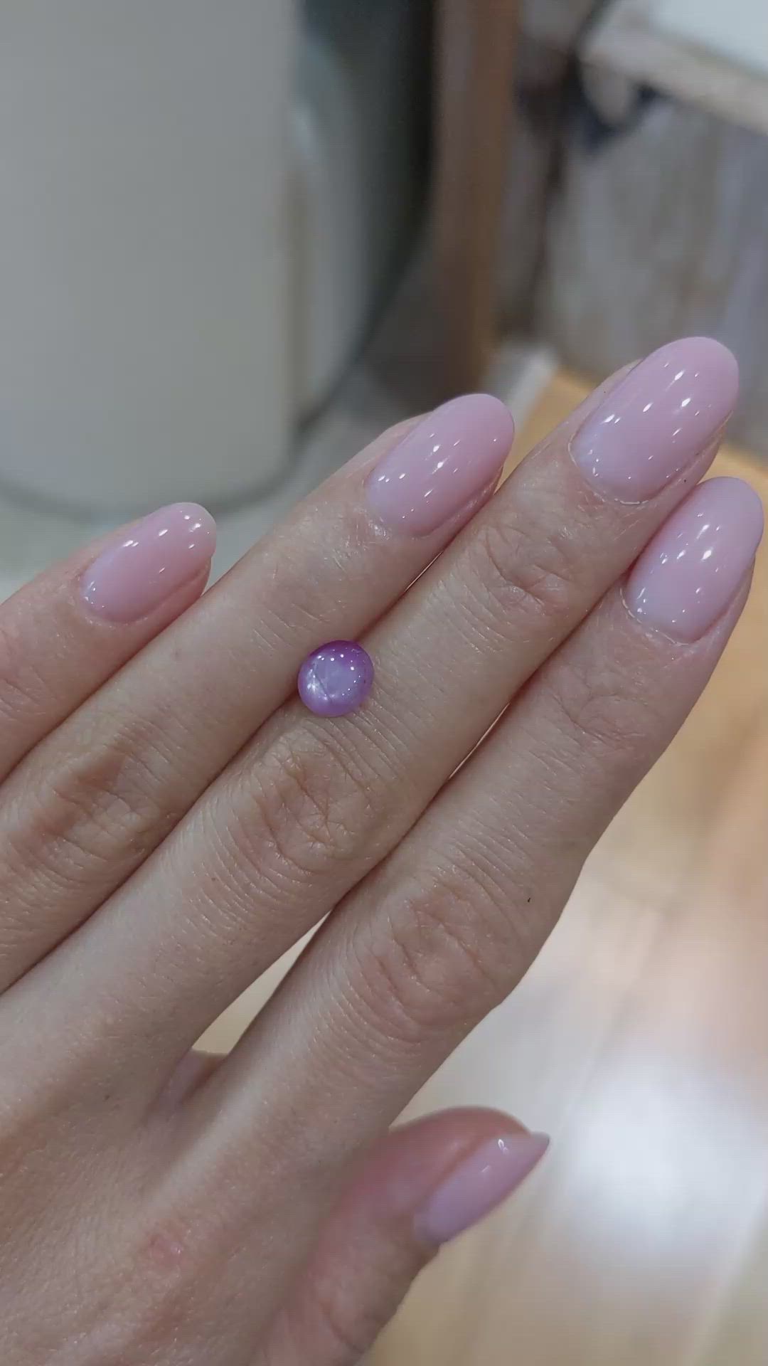 1.57 Ct. Pink Star Sapphire from Burma (Myanmar) Size Video