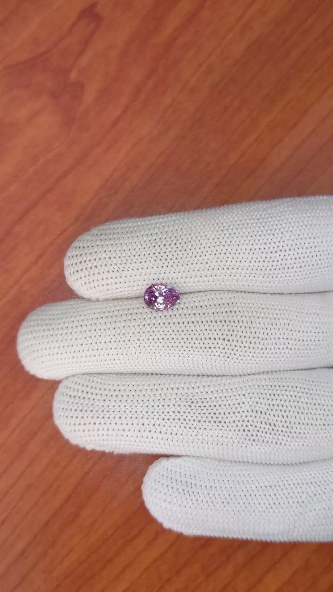 1.30 Ct. Pinkish Purple Sapphire from Ceylon (Sri Lanka) Size Video