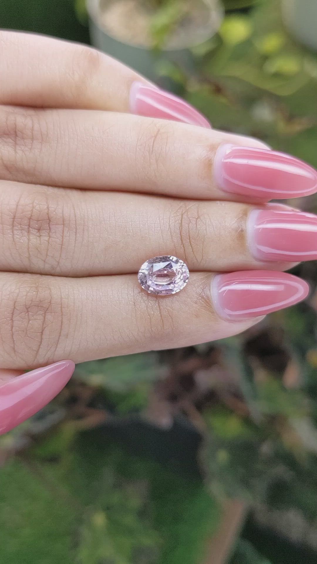 2.16 Ct. Pink Sapphire from Ceylon (Sri Lanka) Size Video