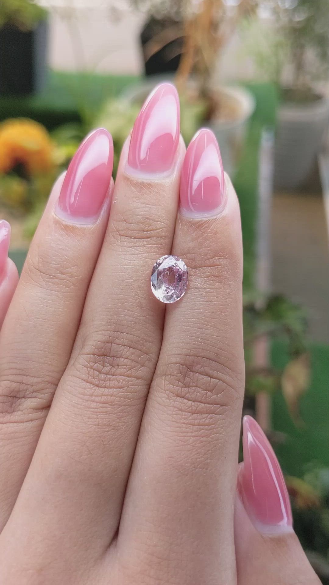 2.16 Ct. Pink Sapphire from Ceylon (Sri Lanka) Size Video