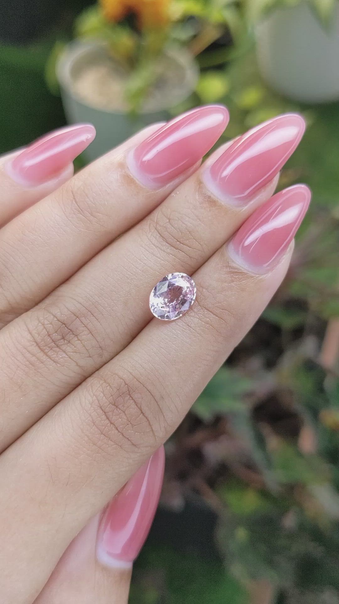 2.16 Ct. Pink Sapphire from Ceylon (Sri Lanka) Size Video