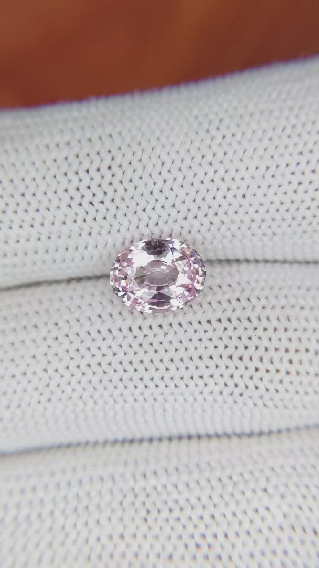 2.16 Ct. Pink Sapphire from Ceylon (Sri Lanka) Size Video