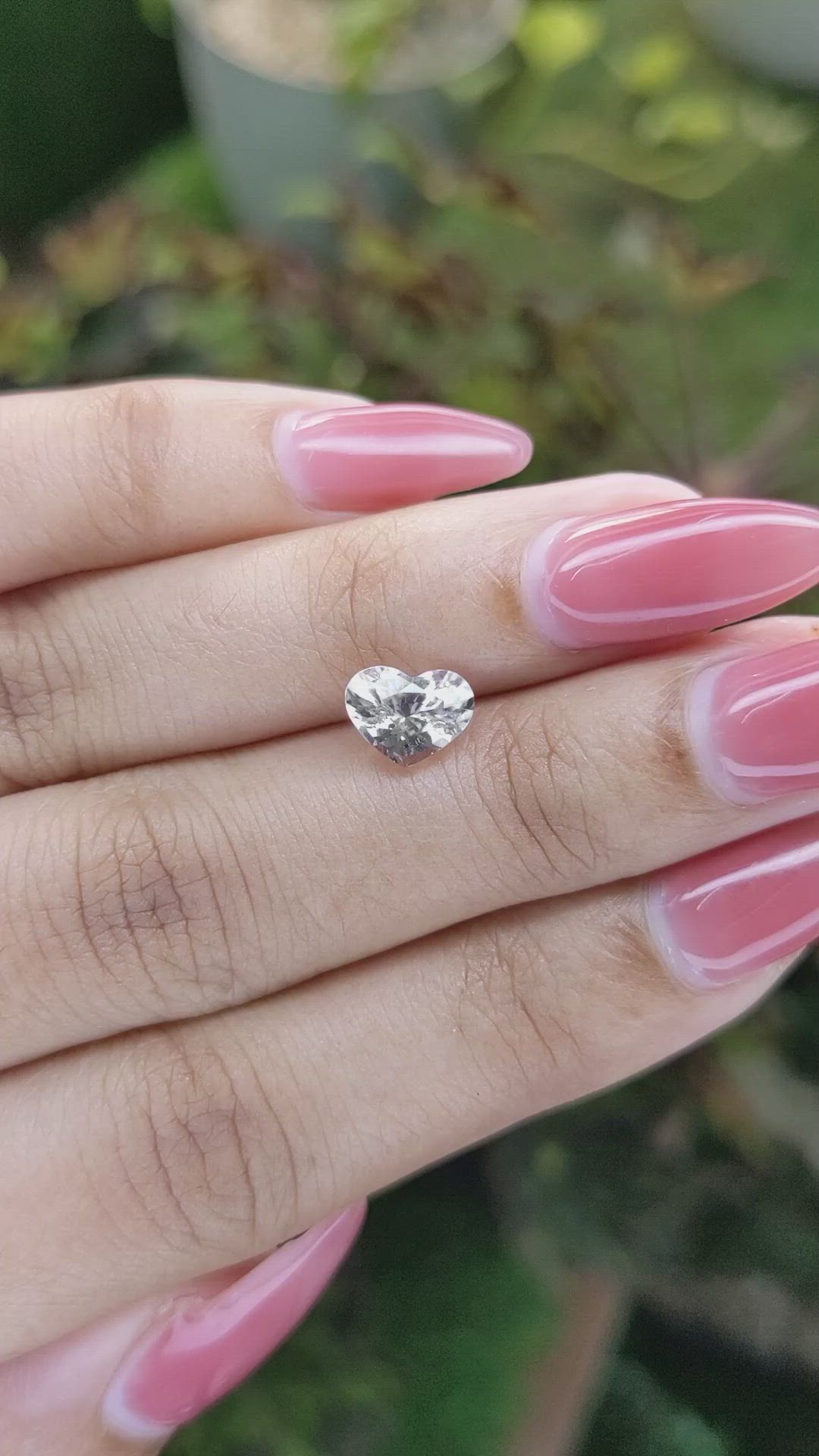 1.65 Ct. White Sapphire from Ceylon (Sri Lanka) Size Video