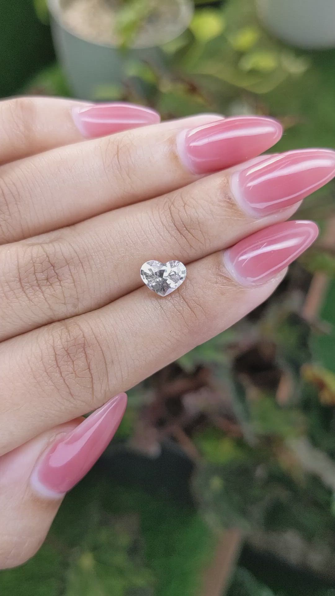 1.65 Ct. White Sapphire from Ceylon (Sri Lanka) Size Video