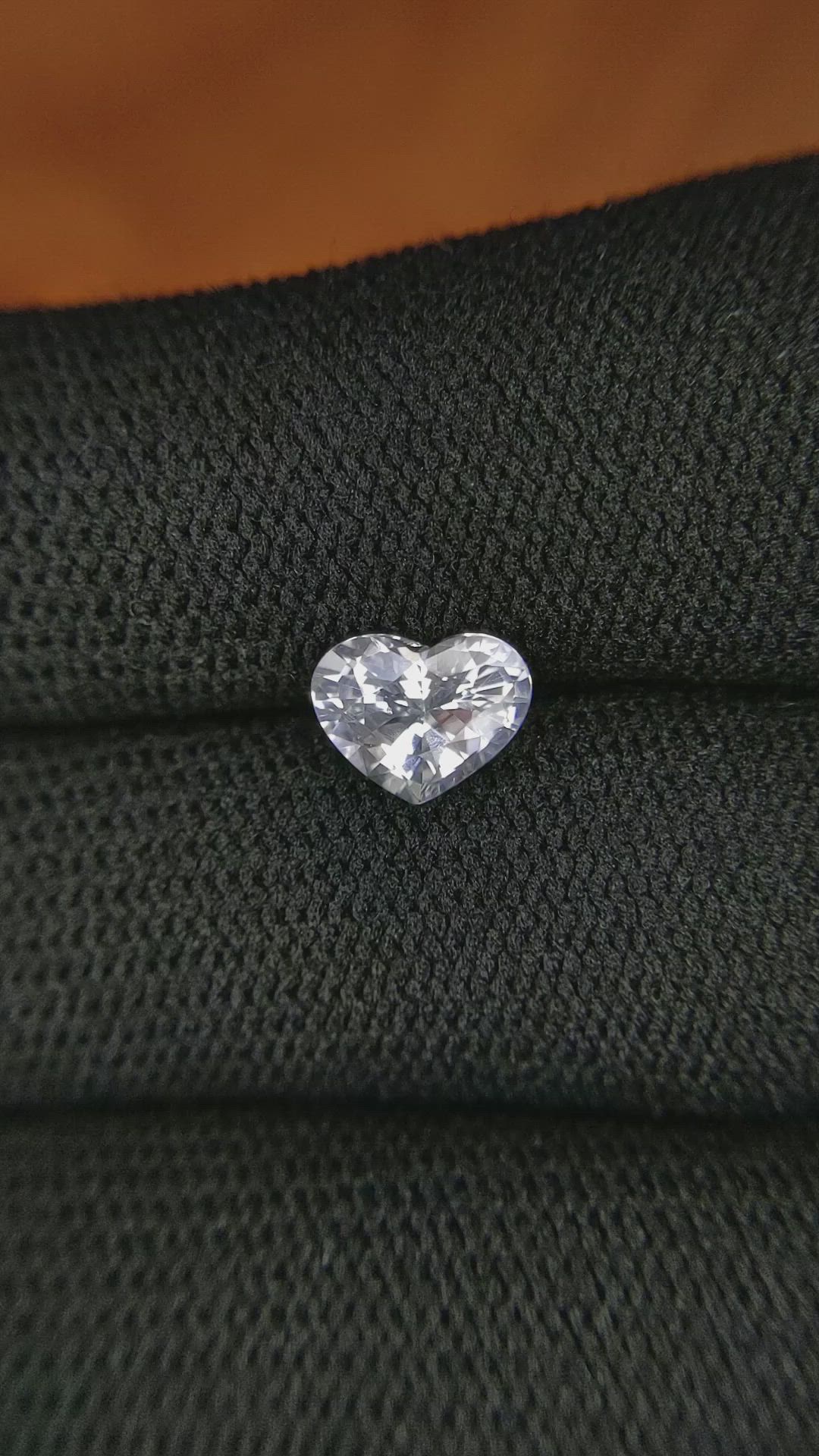 1.65 Ct. White Sapphire from Ceylon (Sri Lanka) Size Video