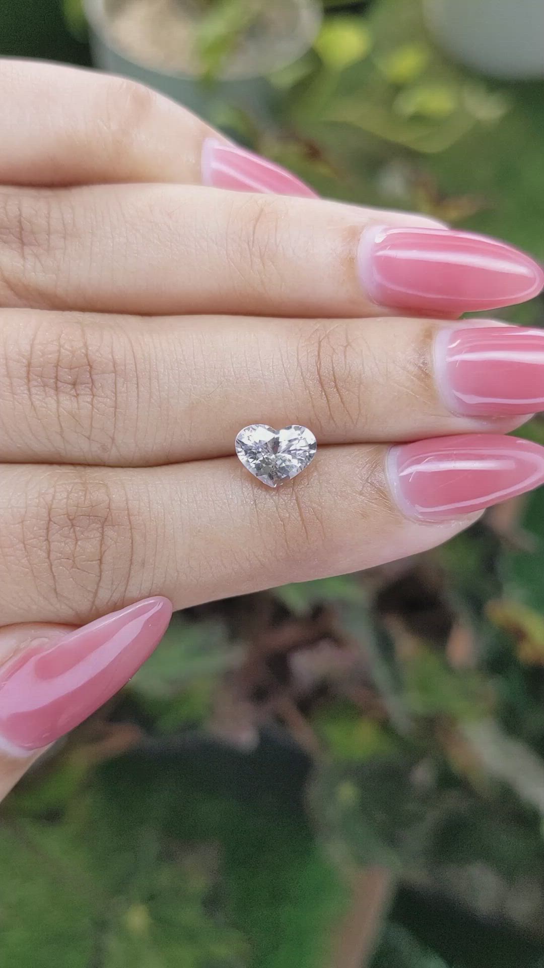 1.65 Ct. White Sapphire from Ceylon (Sri Lanka) Size Video