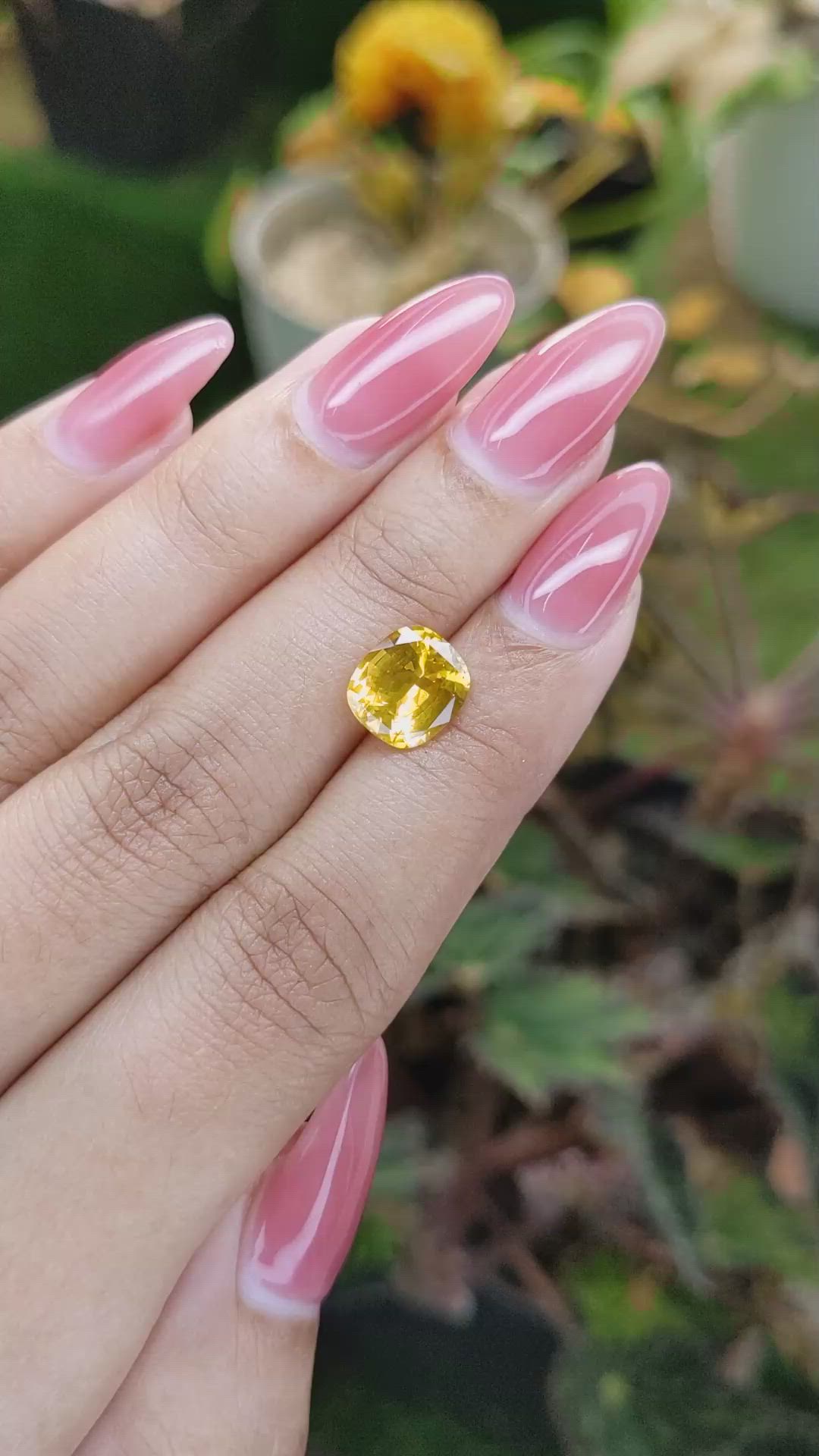 3.03 Ct. Yellow Sapphire from Ceylon (Sri Lanka) Size Video