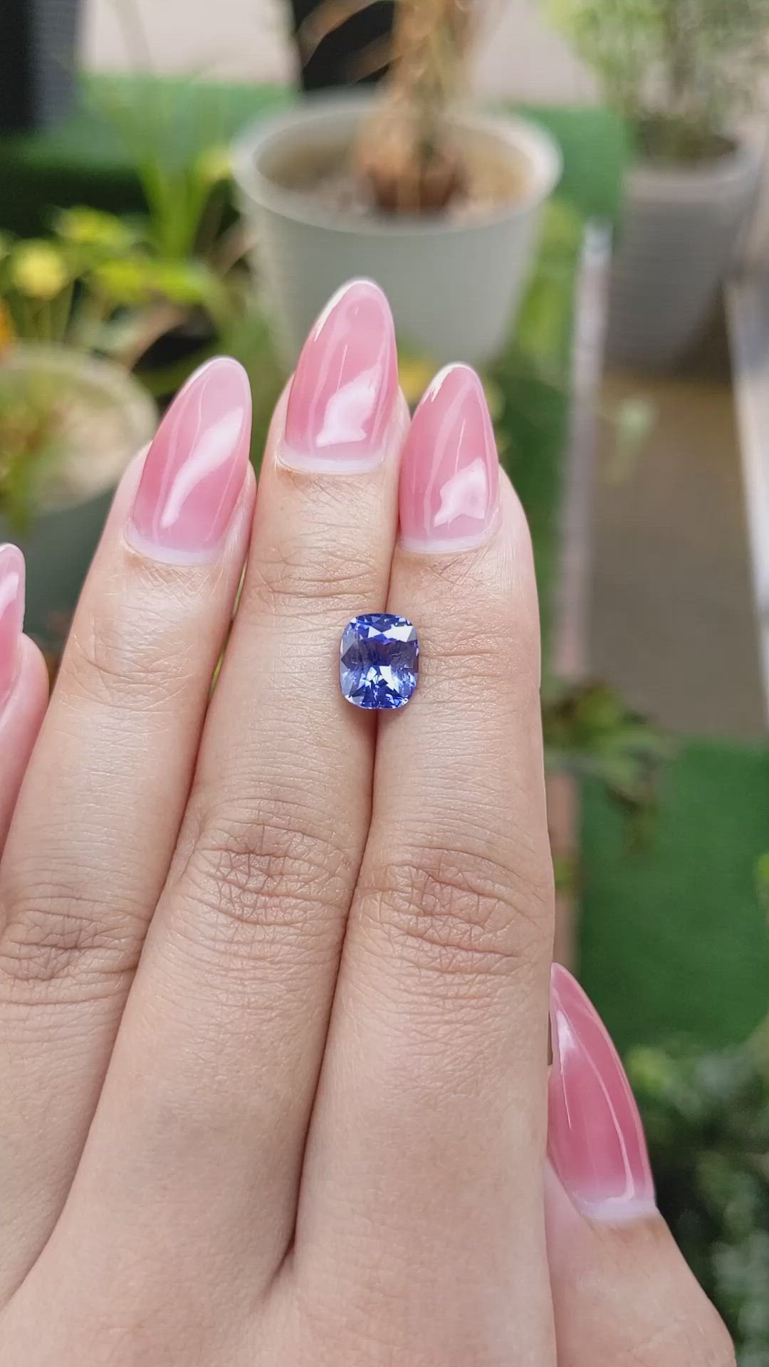 2.54 Ct. Blue Sapphire from Ceylon (Sri Lanka) Size Video