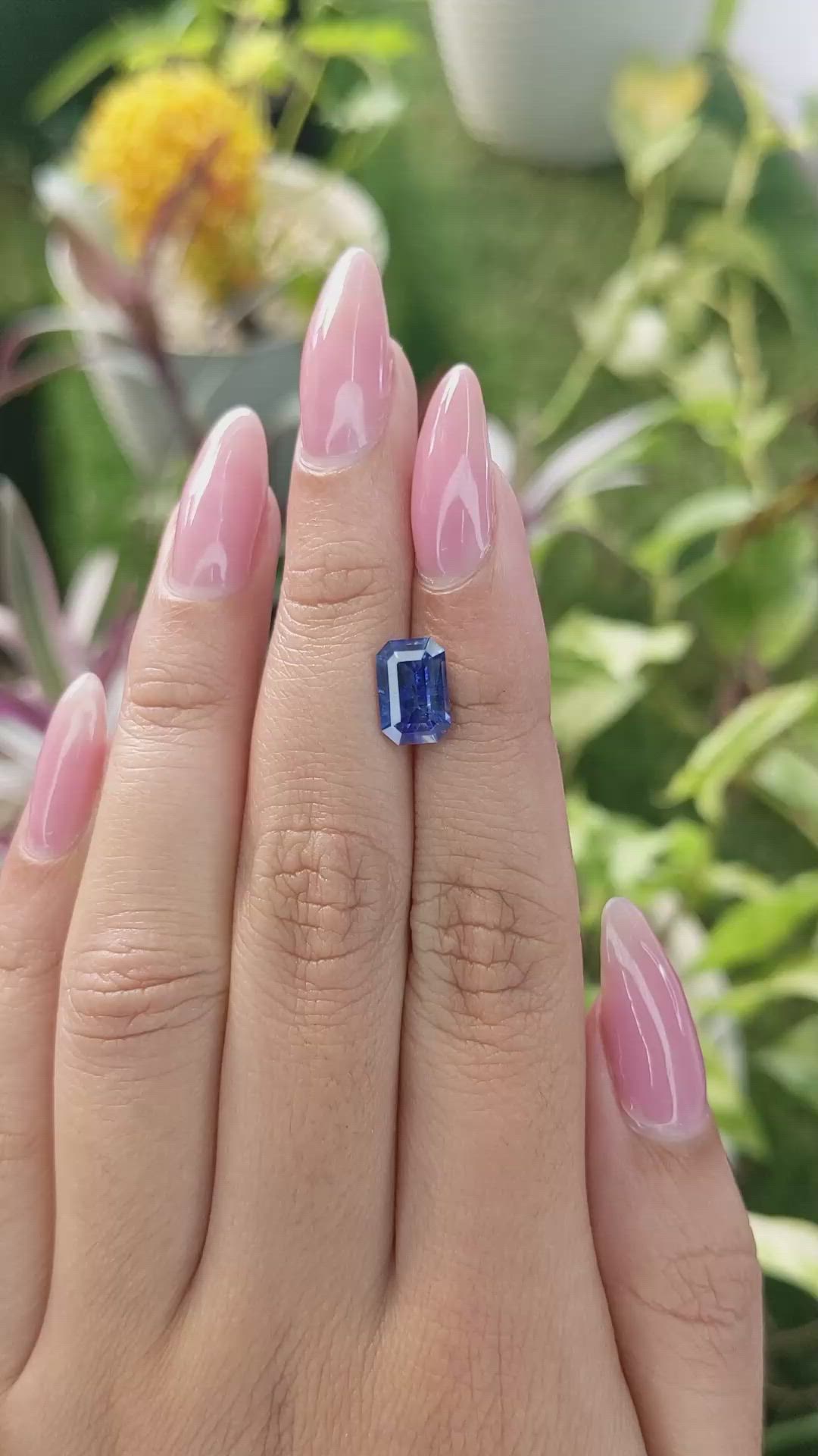 2.43 Ct. Blue Sapphire from Ceylon (Sri Lanka) Size Video