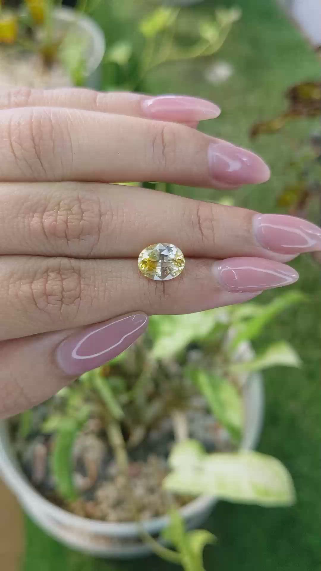 3.01 Ct. Yellow Sapphire from Ceylon (Sri Lanka) Size Video