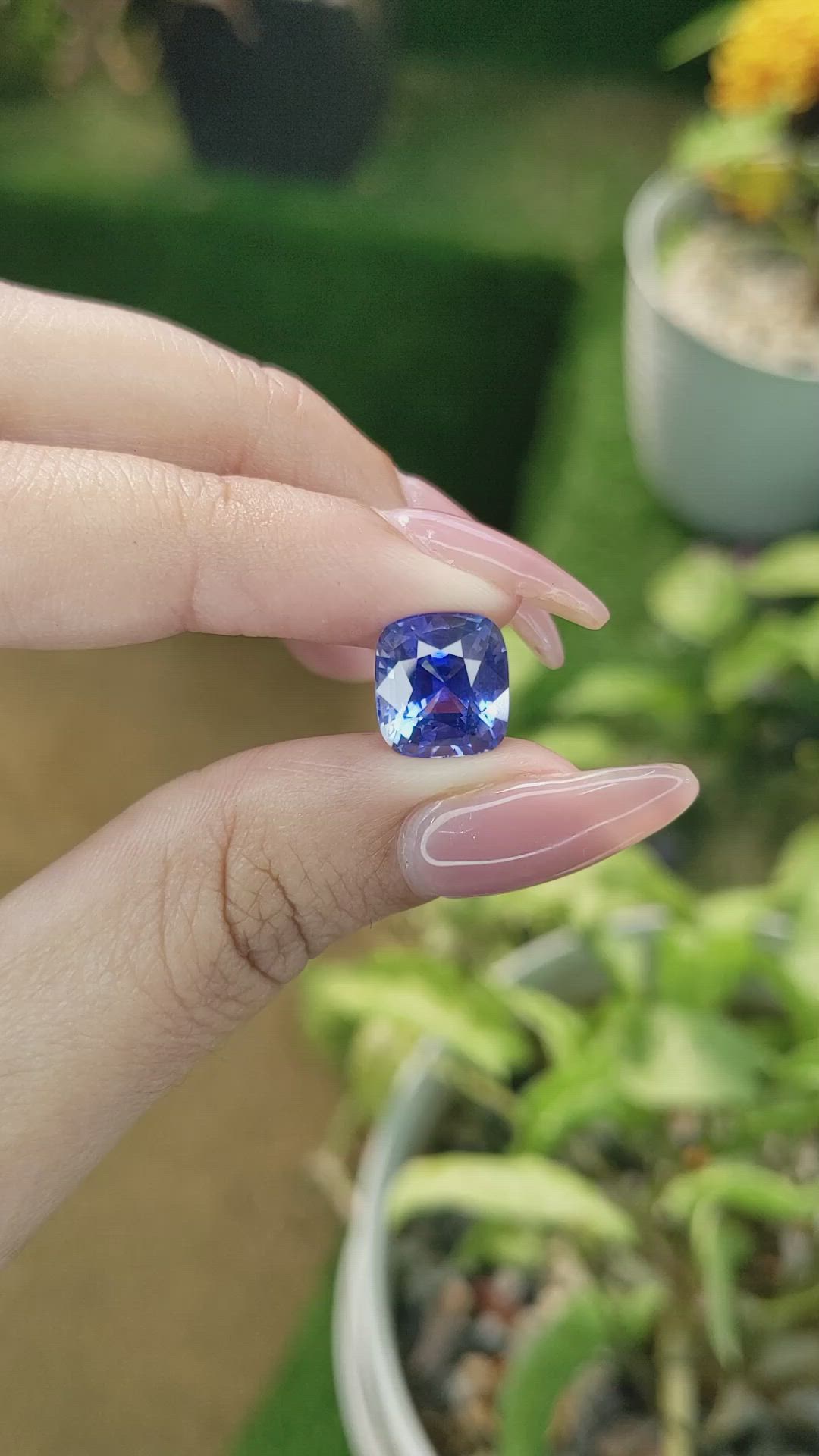 7.35 Ct. Blue Sapphire from Ceylon (Sri Lanka) Size Video