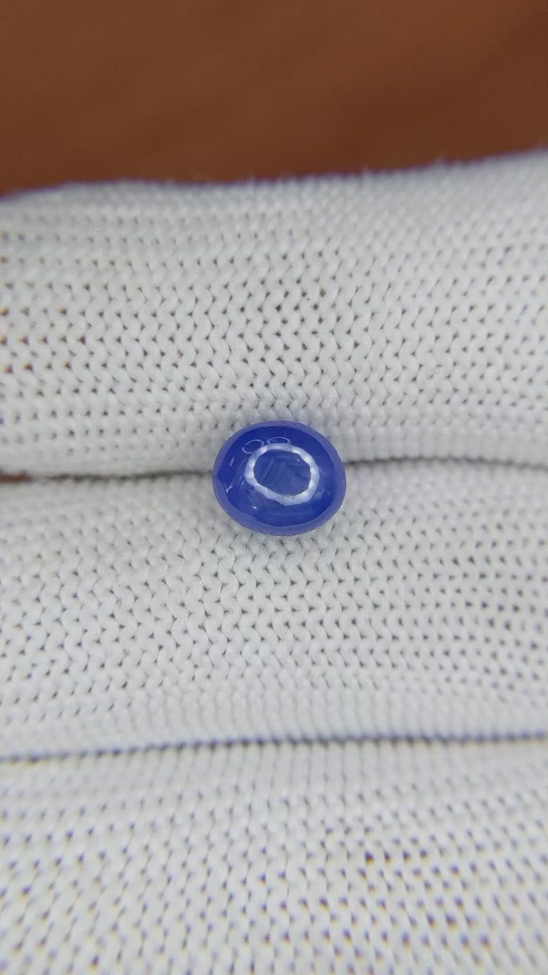 3.06 Ct. Blue Star Sapphire from Ceylon (Sri Lanka) Size Video