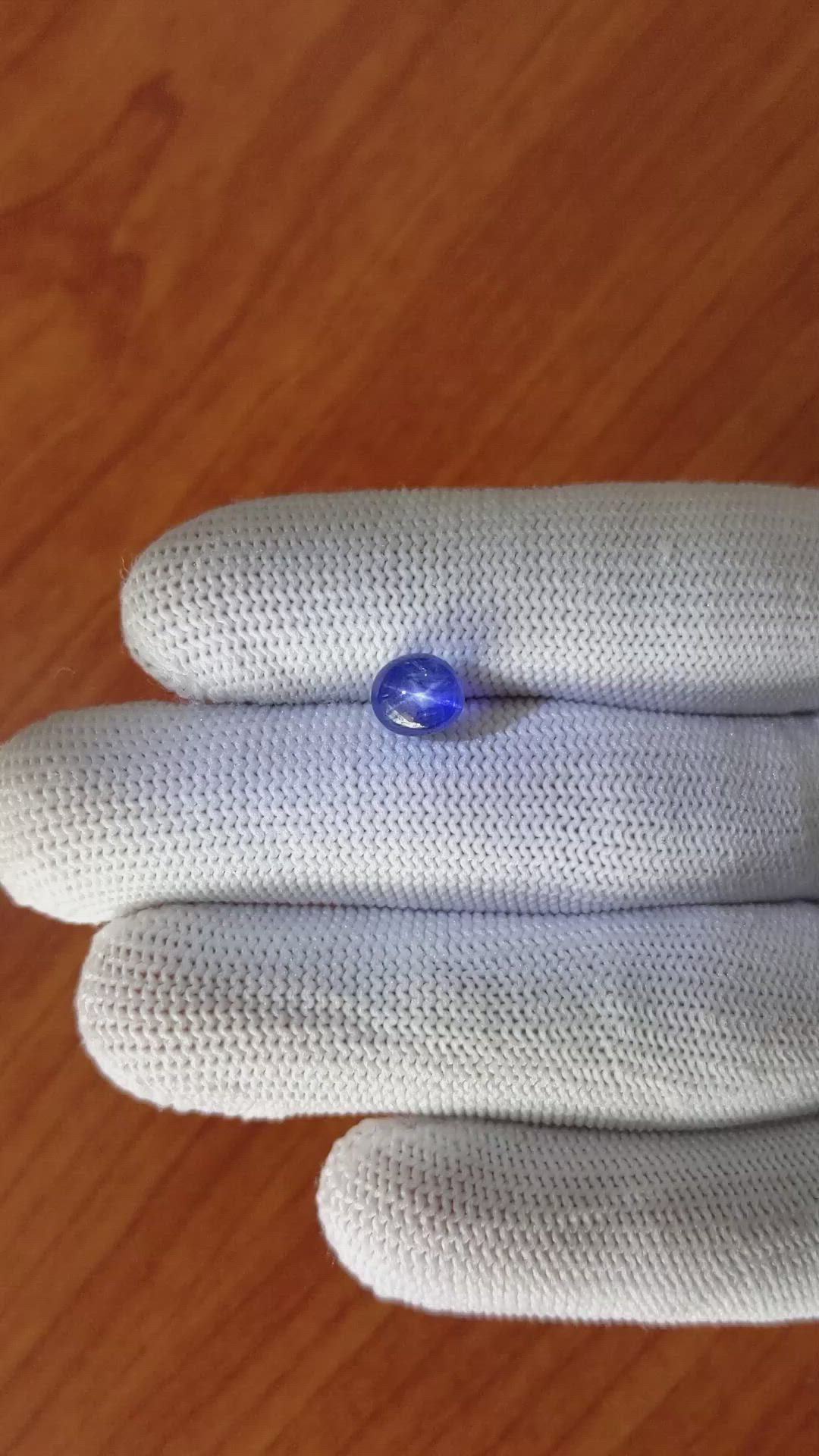 3.06 Ct. Blue Star Sapphire from Ceylon (Sri Lanka) Size Video