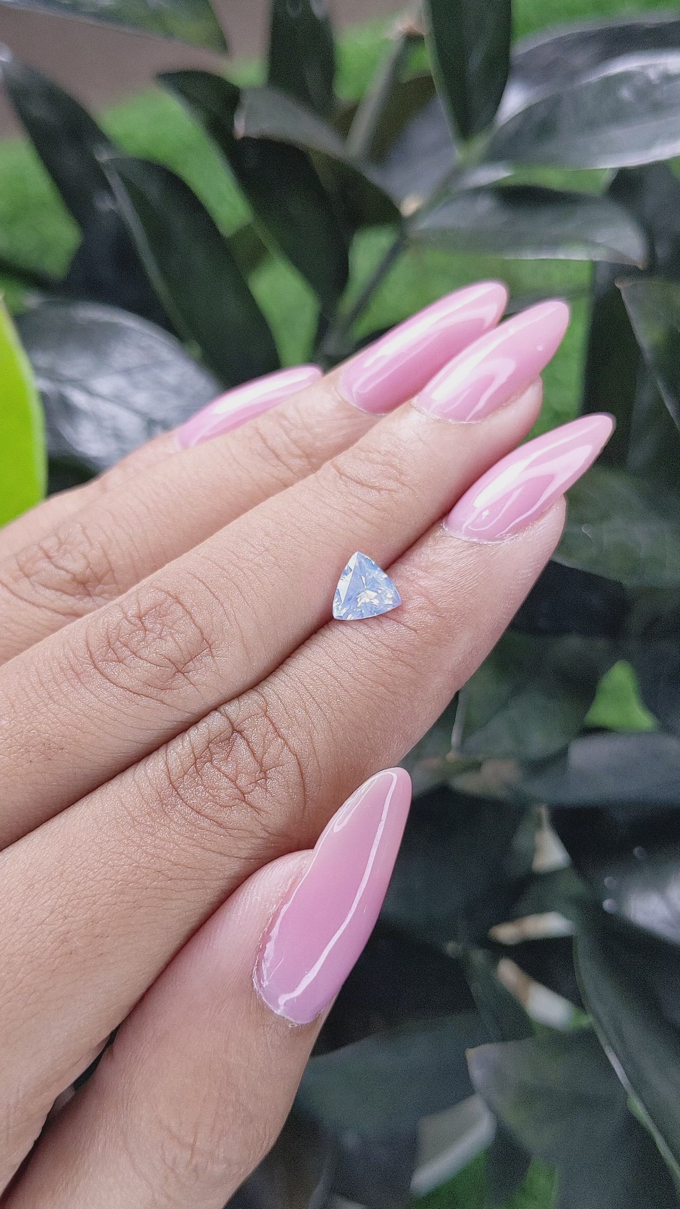 1.12 Ct. White Sapphire from Ceylon (Sri Lanka) Size Video