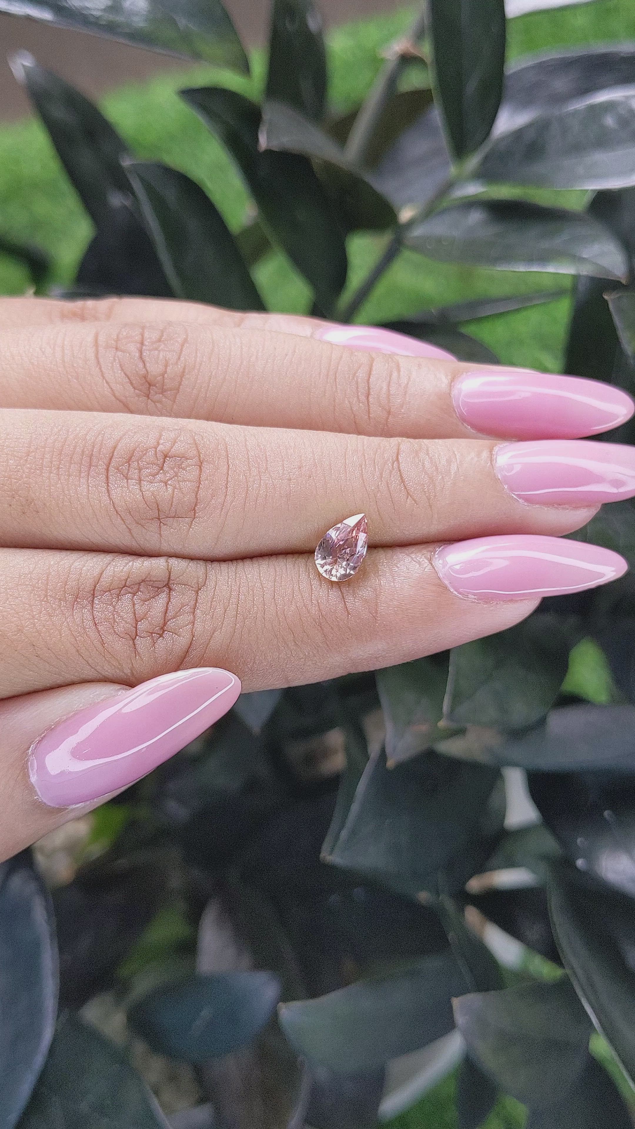 1.03 Ct. Pinkish Brown Sapphire from Madagascar Size Video