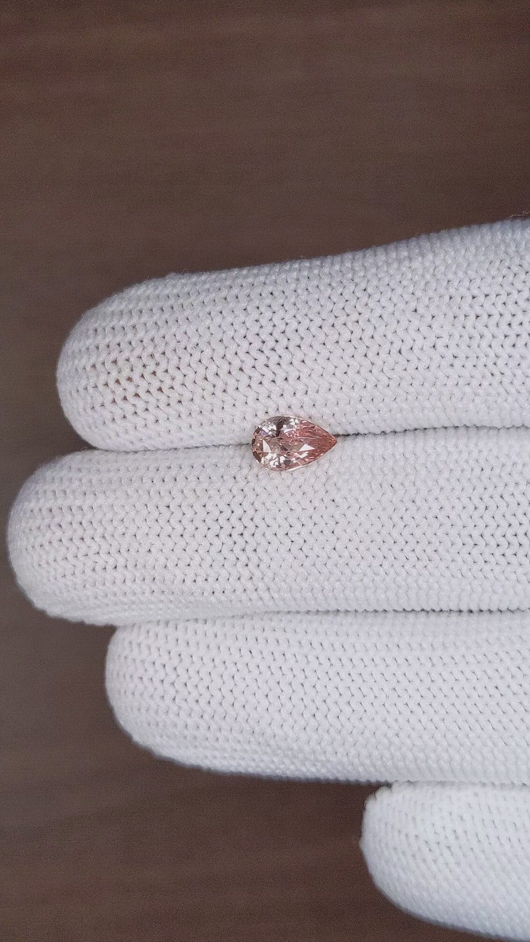 1.03 Ct. Pinkish Brown Sapphire from Madagascar Size Video