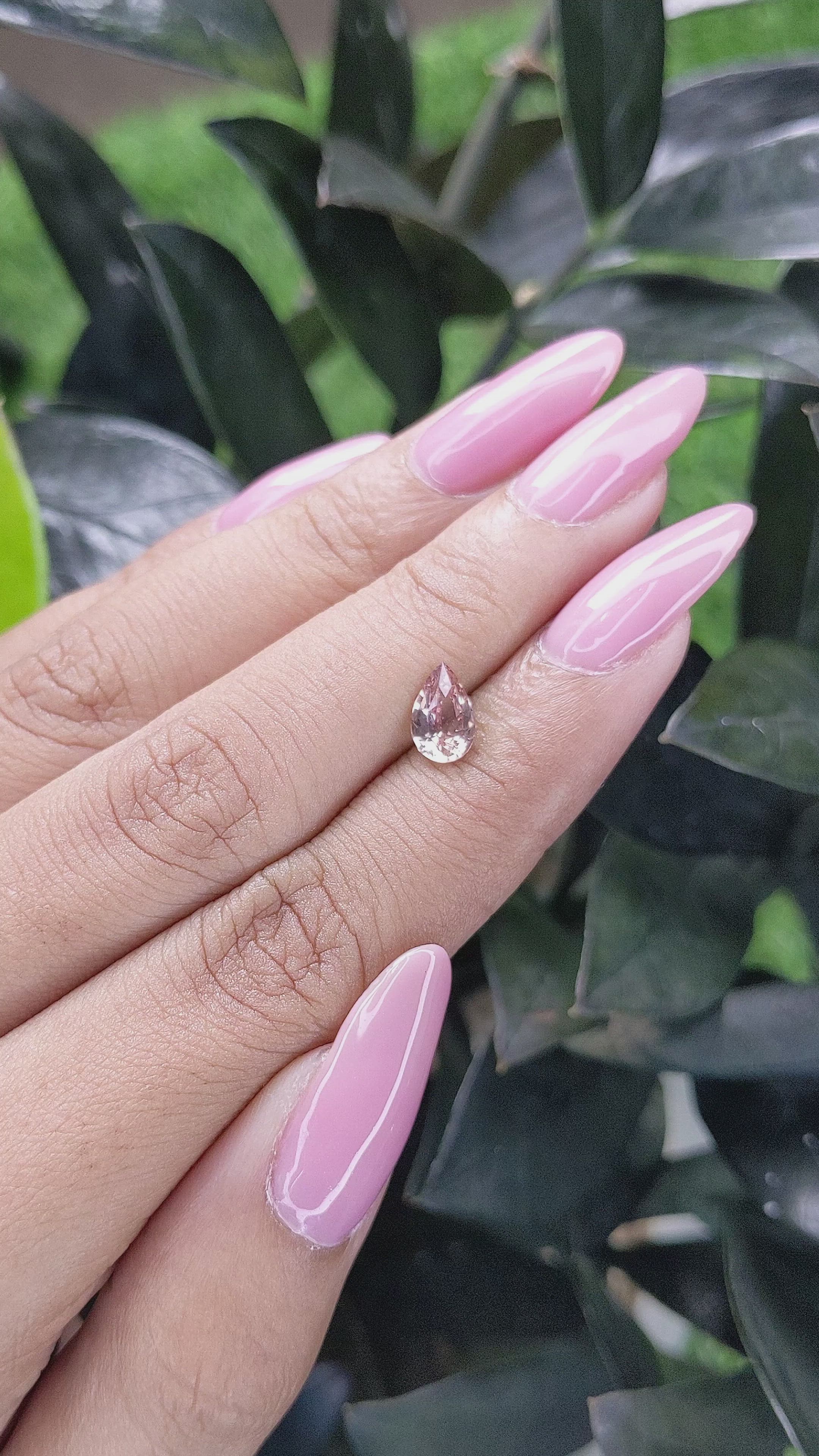 1.03 Ct. Pinkish Brown Sapphire from Madagascar Size Video