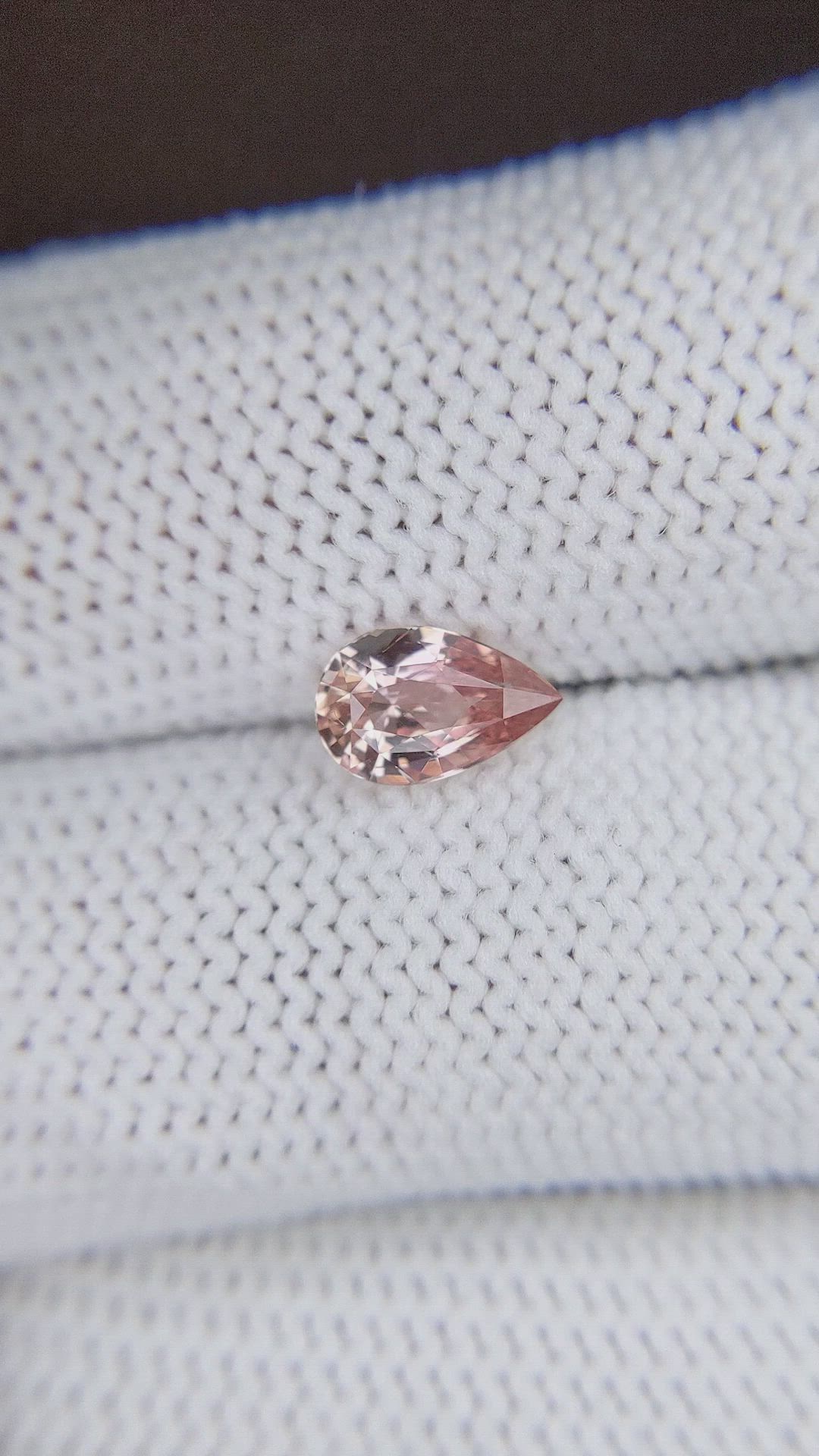 1.03 Ct. Pinkish Brown Sapphire from Madagascar Size Video