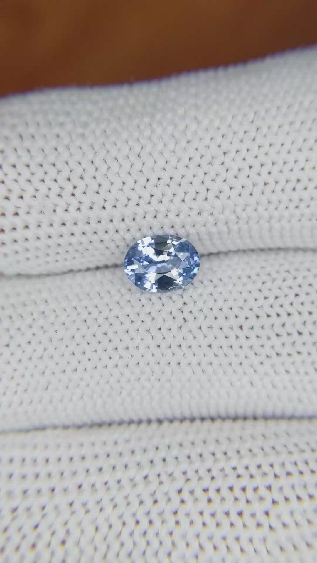 1.05 Ct. Blue Sapphire from Ceylon (Sri Lanka) Size Video