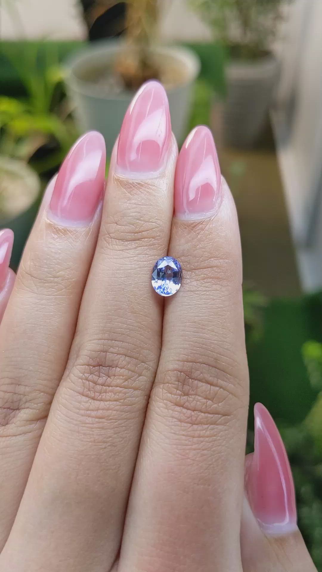 1.05 Ct. Blue Sapphire from Ceylon (Sri Lanka) Size Video