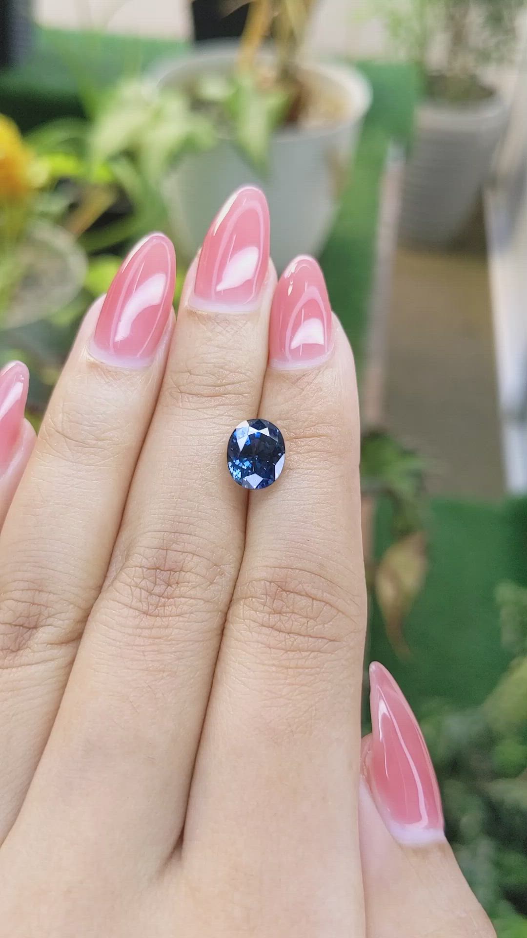 3.55 Ct. Blue Sapphire from Ceylon (Sri Lanka) Size Video