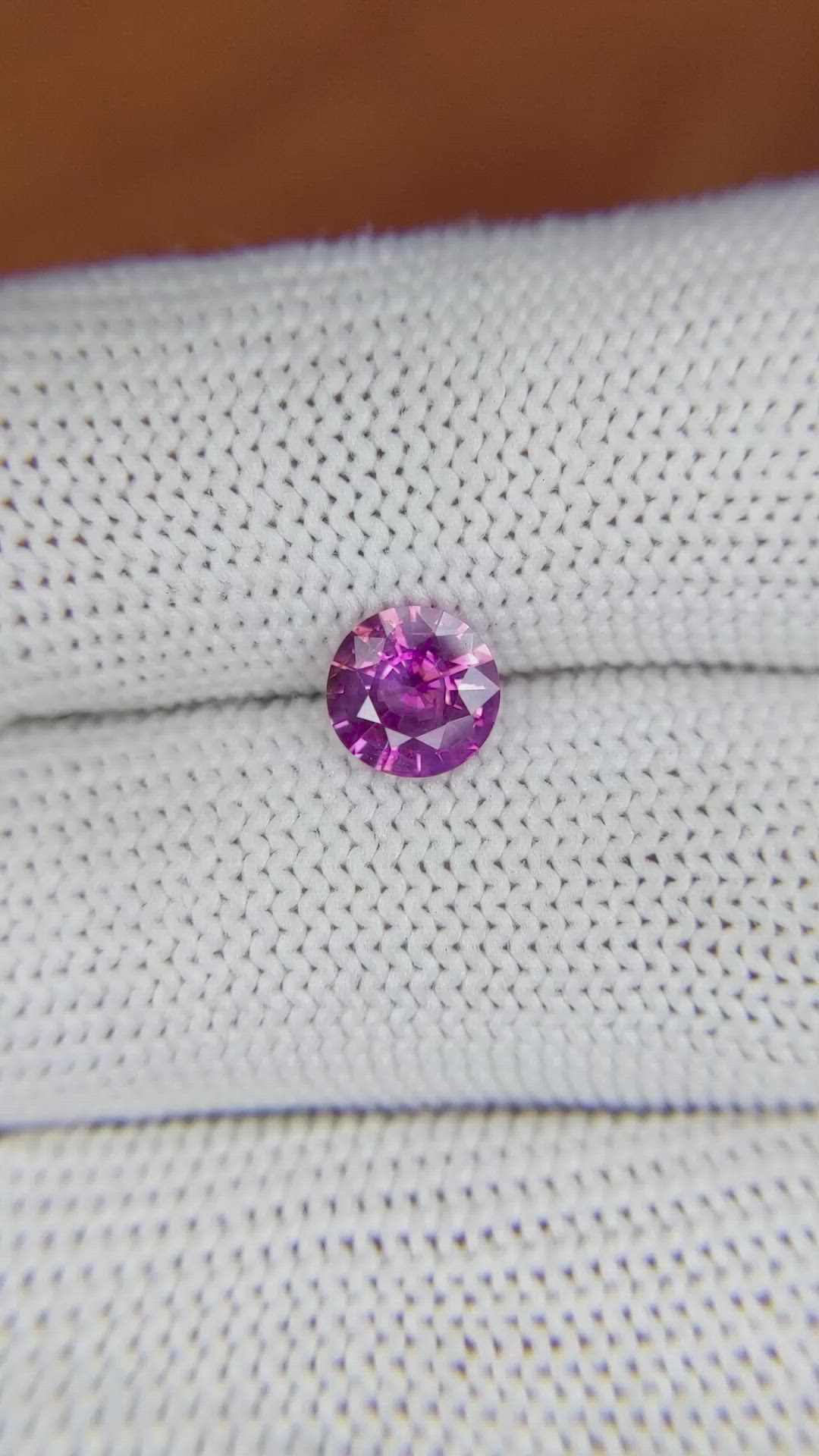 1.10 Ct. Pinkish Purple Sapphire from Ceylon (Sri Lanka) Size Video