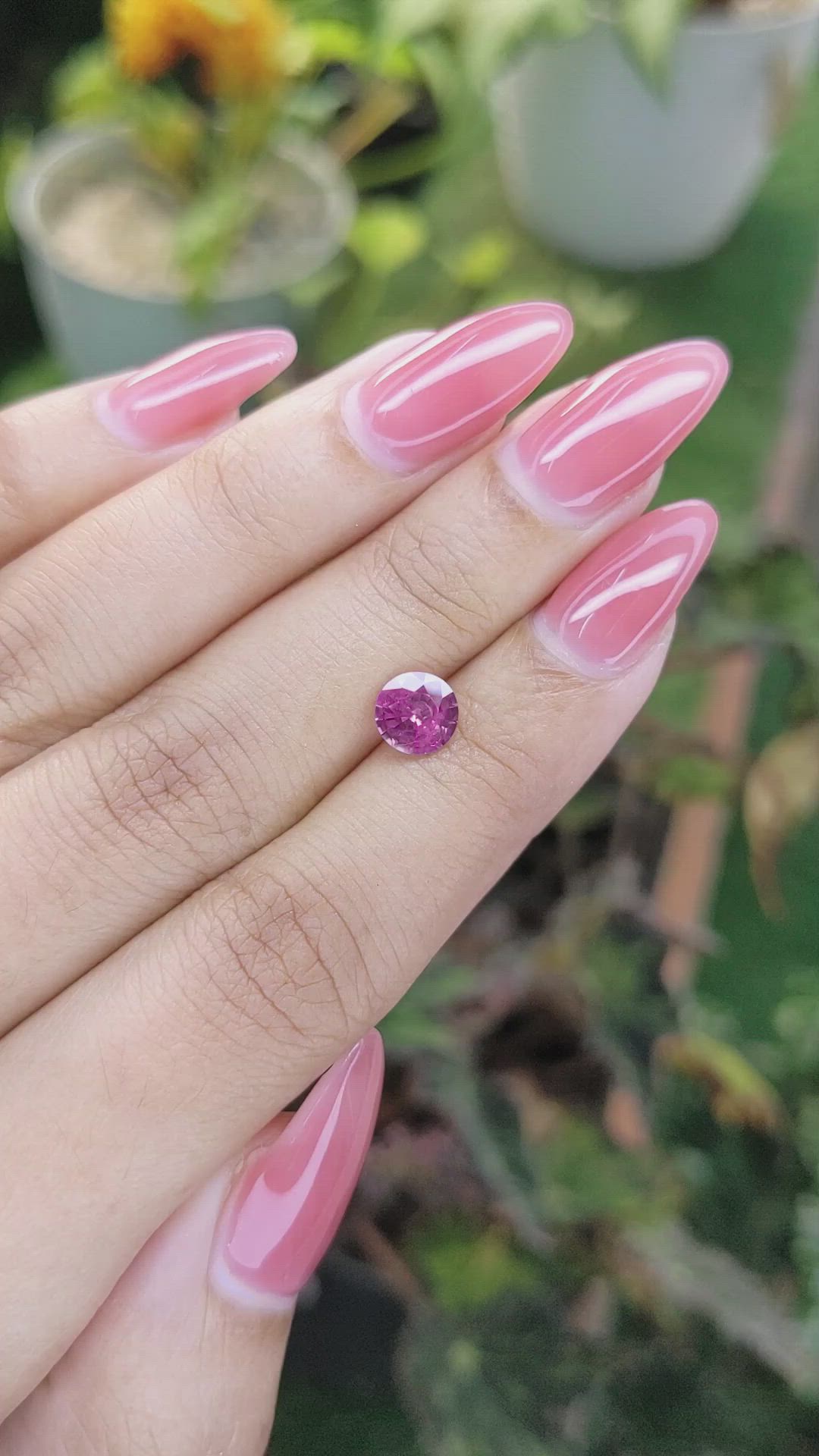 1.10 Ct. Pinkish Purple Sapphire from Ceylon (Sri Lanka) Size Video