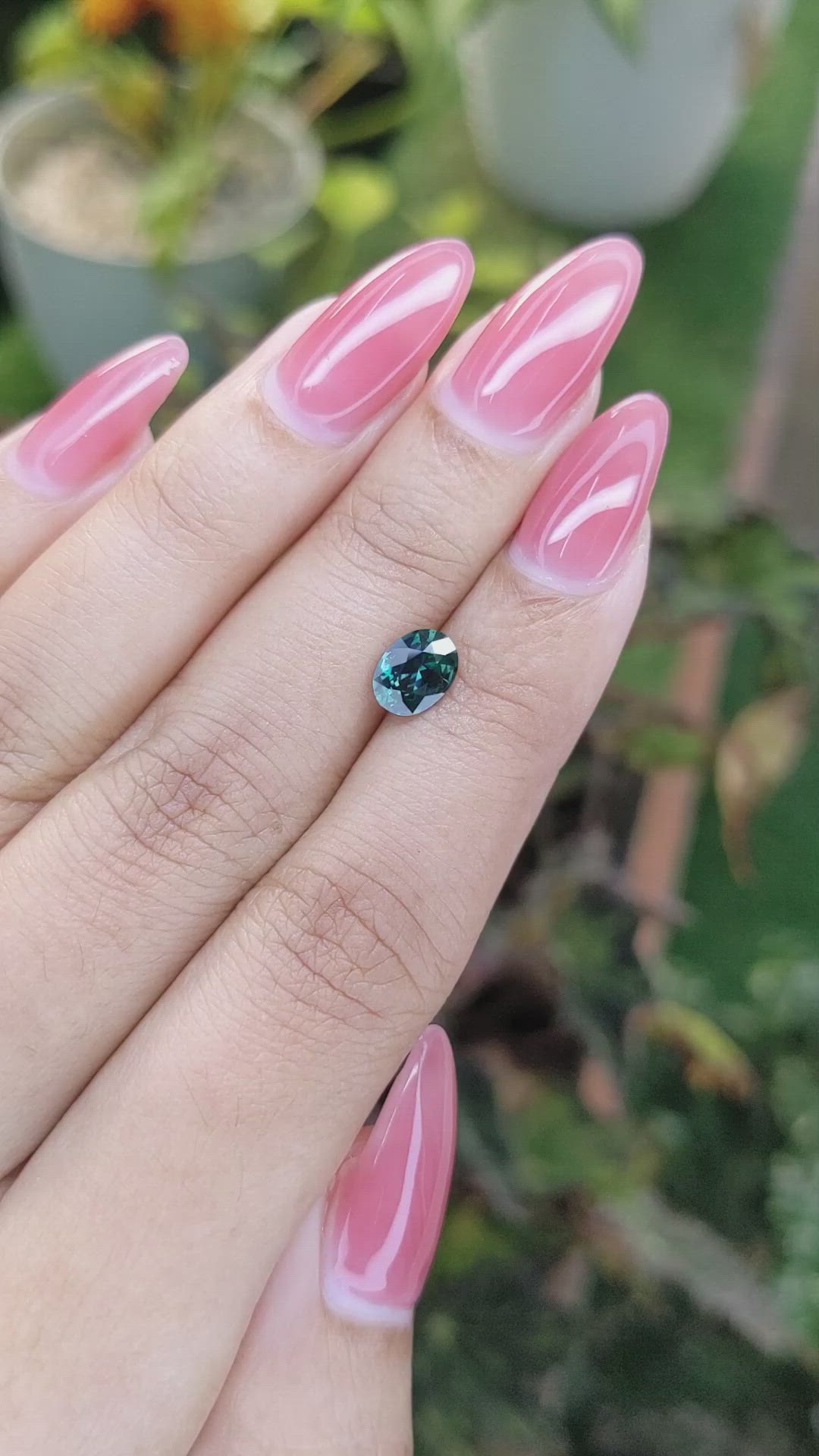 1.12 Ct. Bluish Green Sapphire from Ceylon (Sri Lanka) Size Video