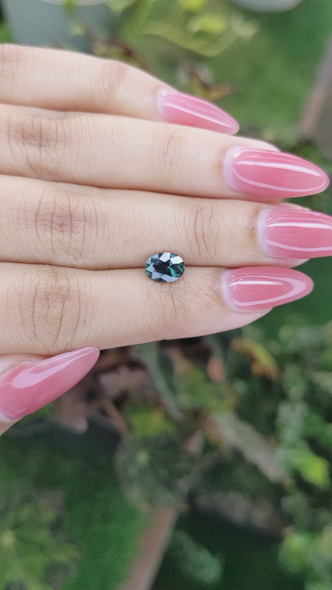 1.12 Ct. Bluish Green Sapphire from Ceylon (Sri Lanka) Size Video