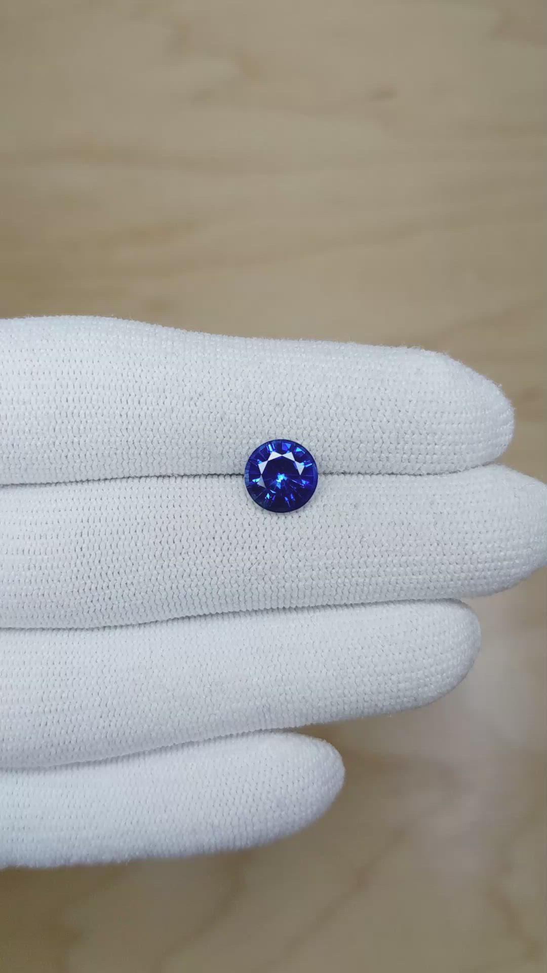 2.36 Ct. Blue Sapphire from Ceylon (Sri Lanka) Size Video