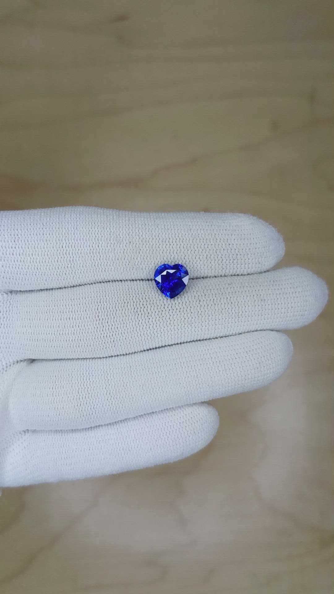 2.04 Ct. Blue Sapphire from Ceylon (Sri Lanka) Size Video