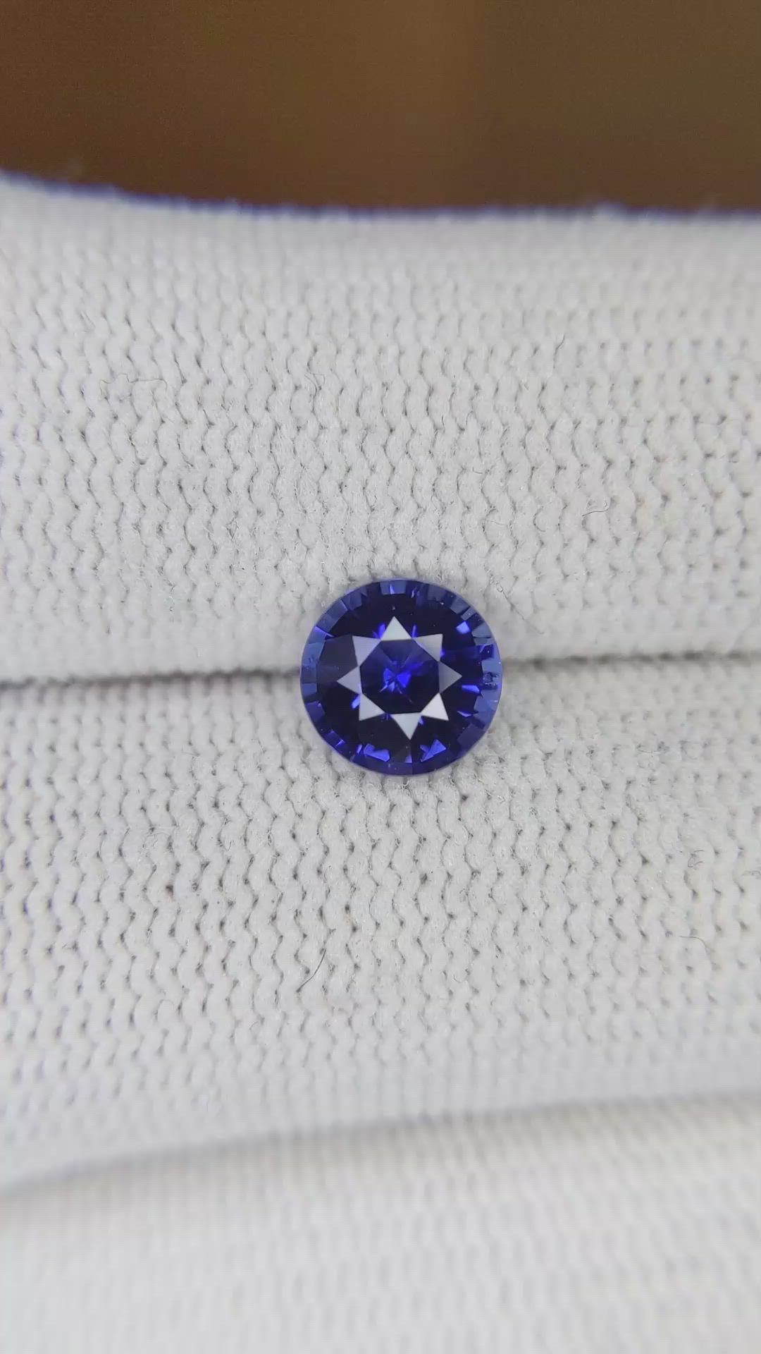 1.29 Ct. Blue Sapphire from Ceylon (Sri Lanka) Size Video