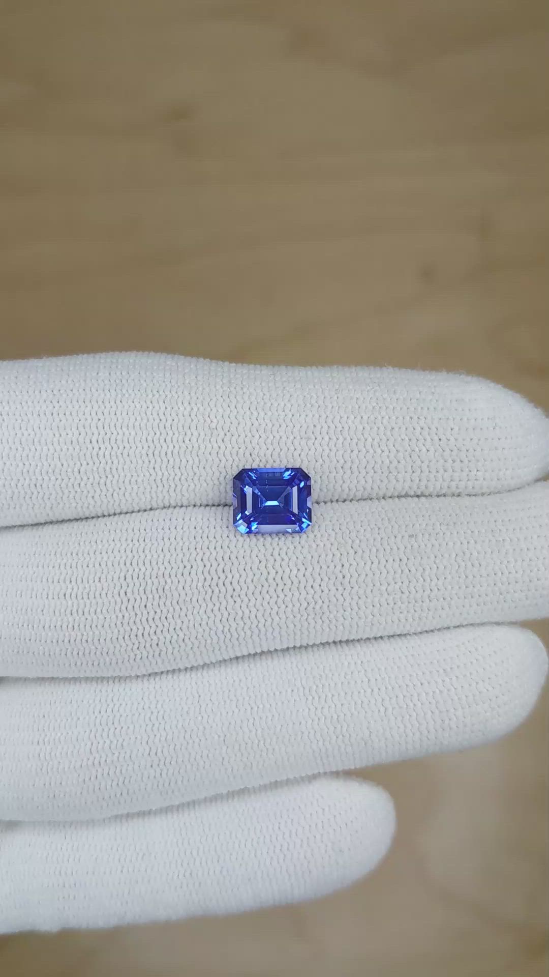 2.73 Ct. Blue Sapphire from Ceylon (Sri Lanka) Size Video