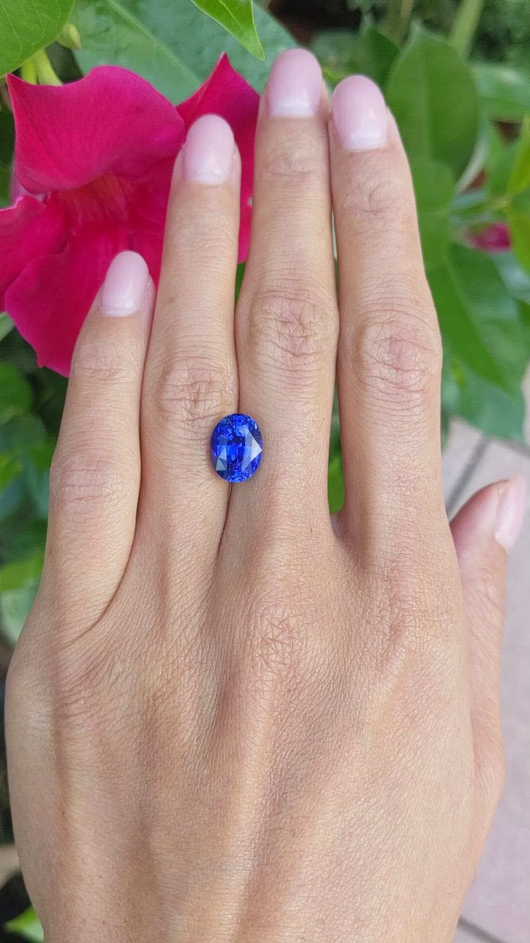 5.02 Ct. Blue Sapphire from Ceylon (Sri Lanka) Size Video