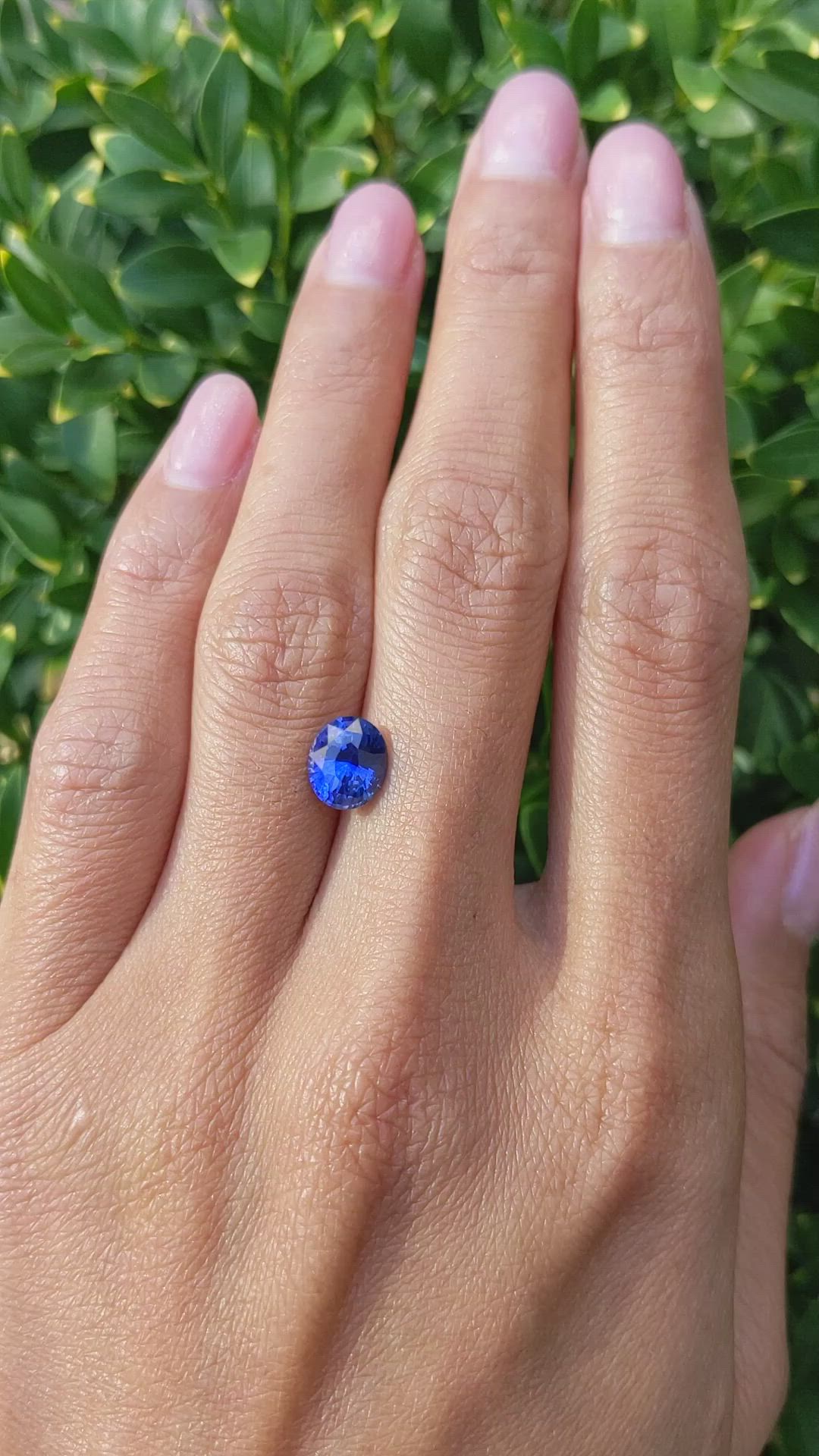 2.13 Ct. Blue Sapphire from Ceylon (Sri Lanka) Size Video