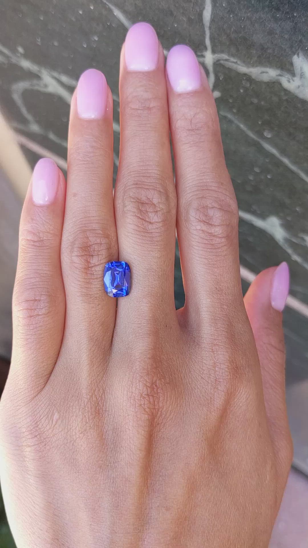 3.24 Ct. Blue Sapphire from Ceylon (Sri Lanka) Size Video