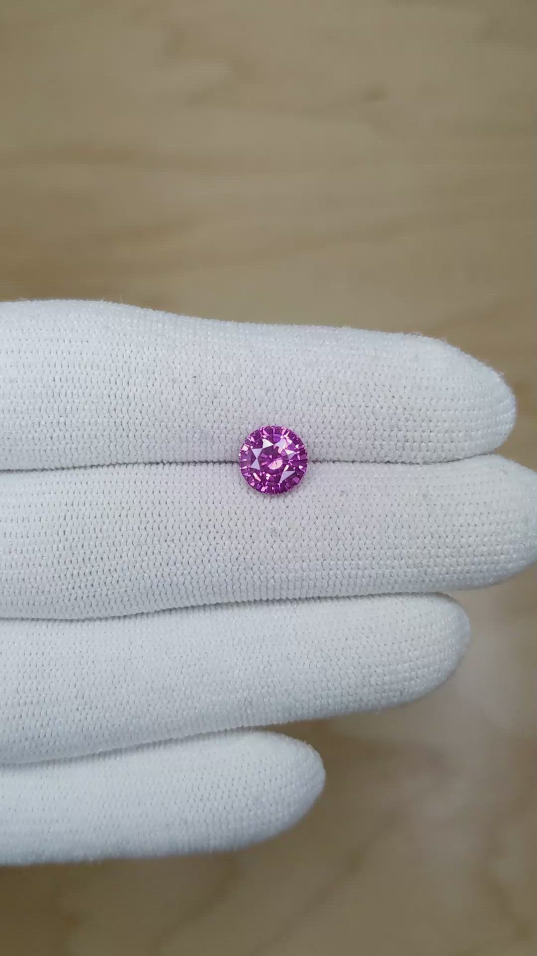 2.17 Ct. Purple Sapphire from Ceylon (Sri Lanka) Size Video