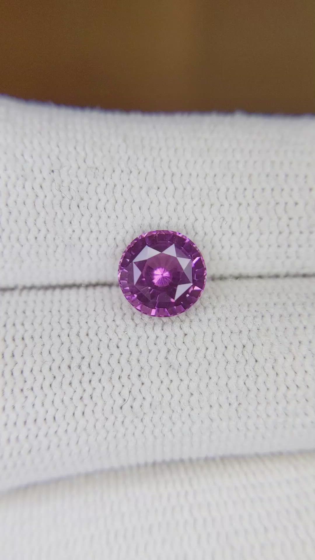 2.17 Ct. Purple Sapphire from Ceylon (Sri Lanka) Size Video