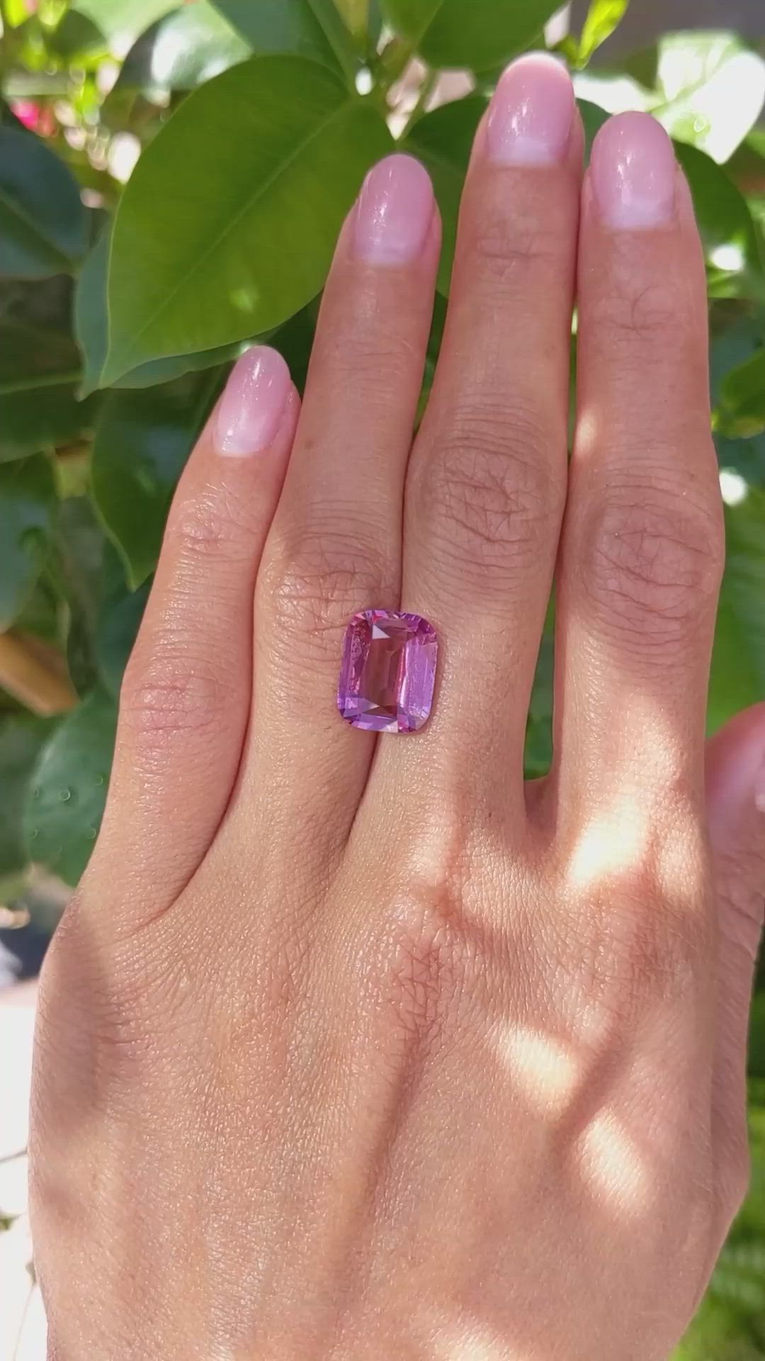 6.19 Ct. Pink Sapphire from Madagascar Size Video