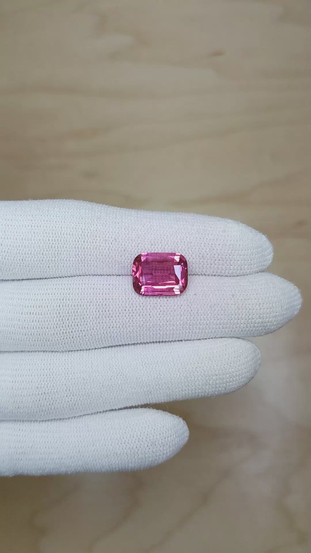 6.19 Ct. Pink Sapphire from Madagascar Size Video