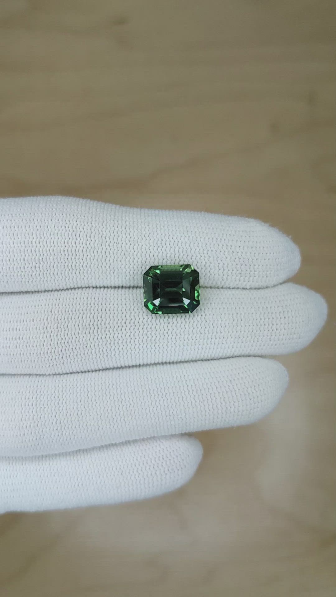7.10 Ct. Green Sapphire from Madagascar Size Video