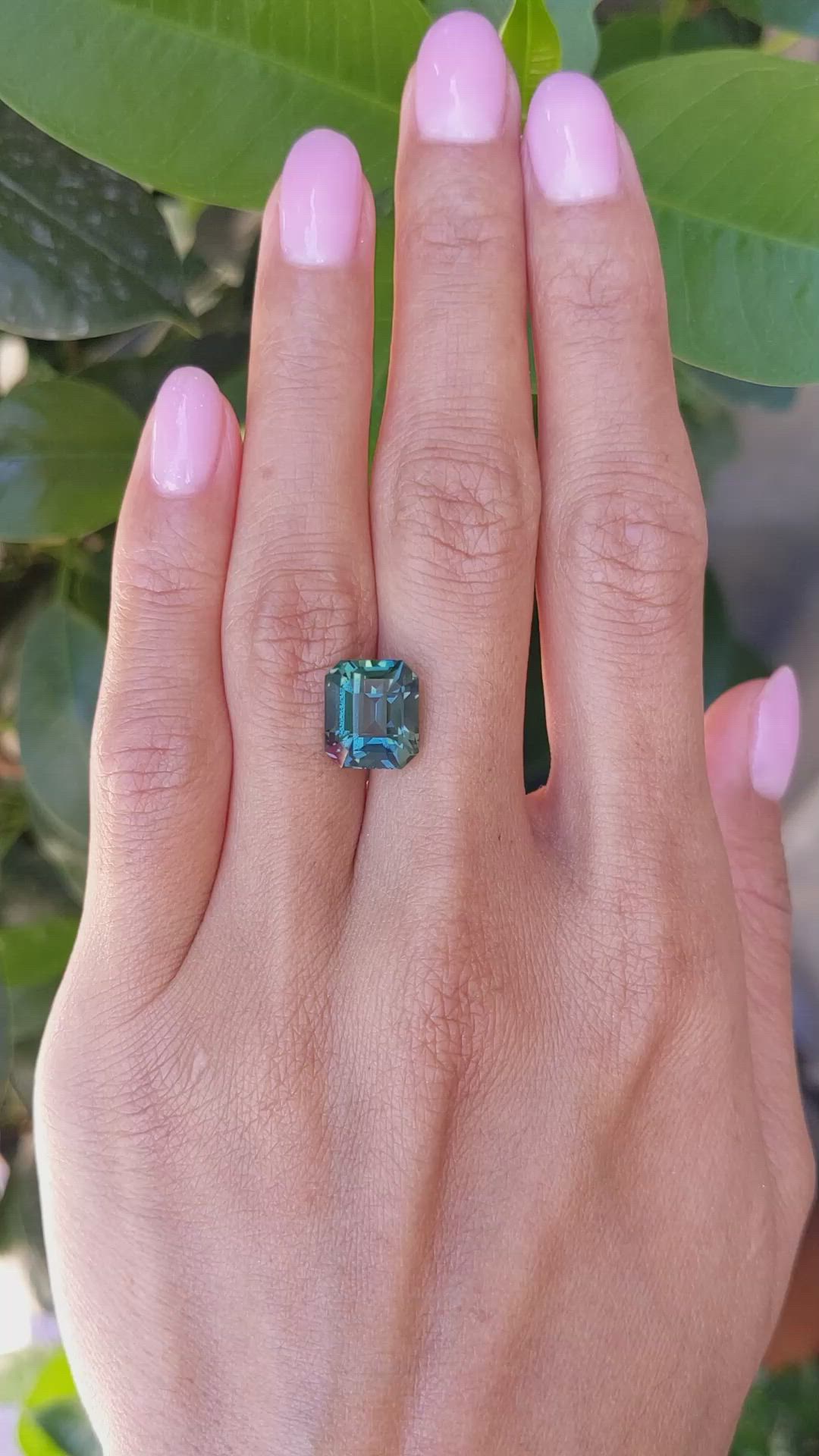 7.10 Ct. Green Sapphire from Madagascar Size Video