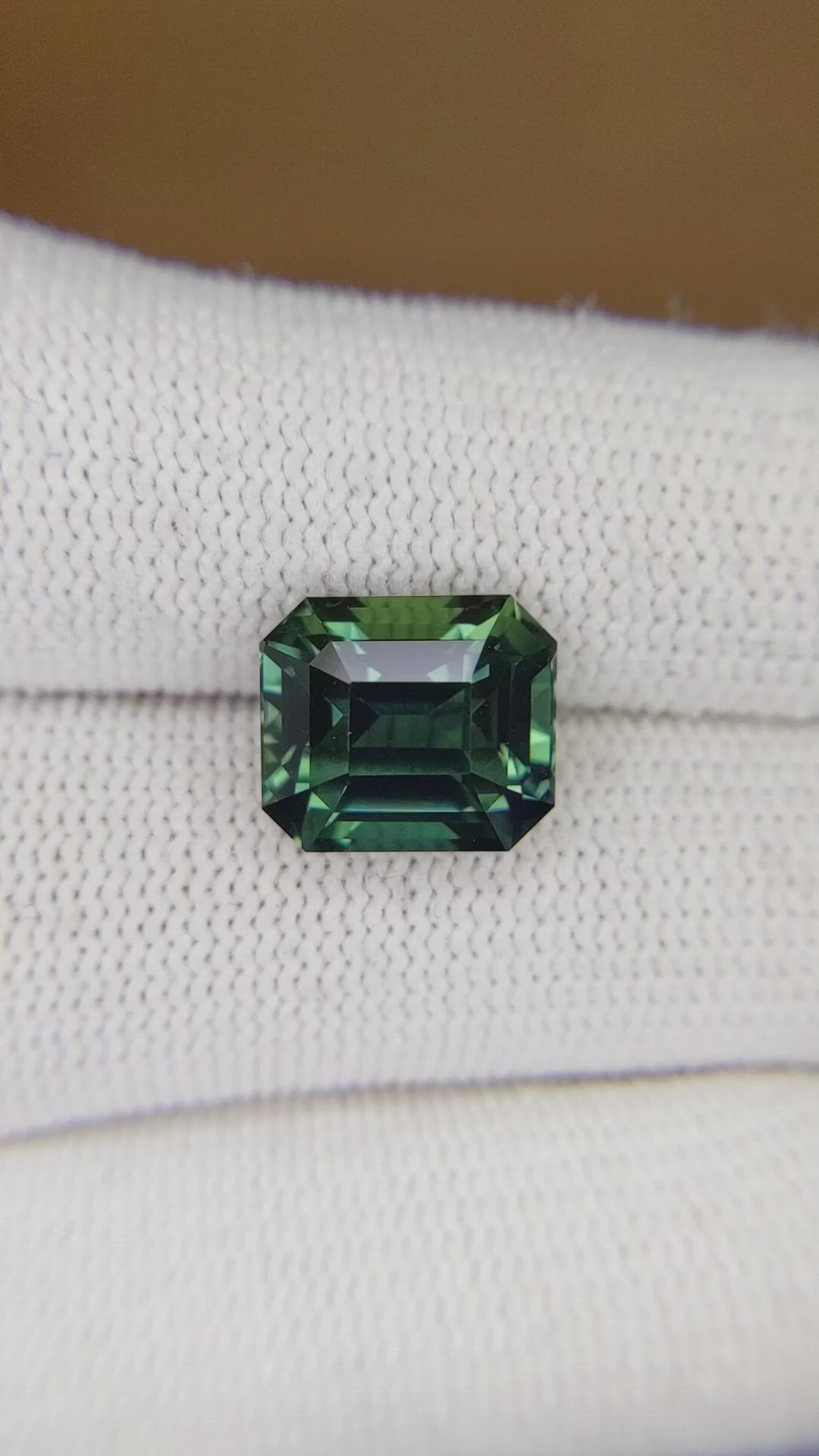 7.10 Ct. Green Sapphire from Madagascar Size Video