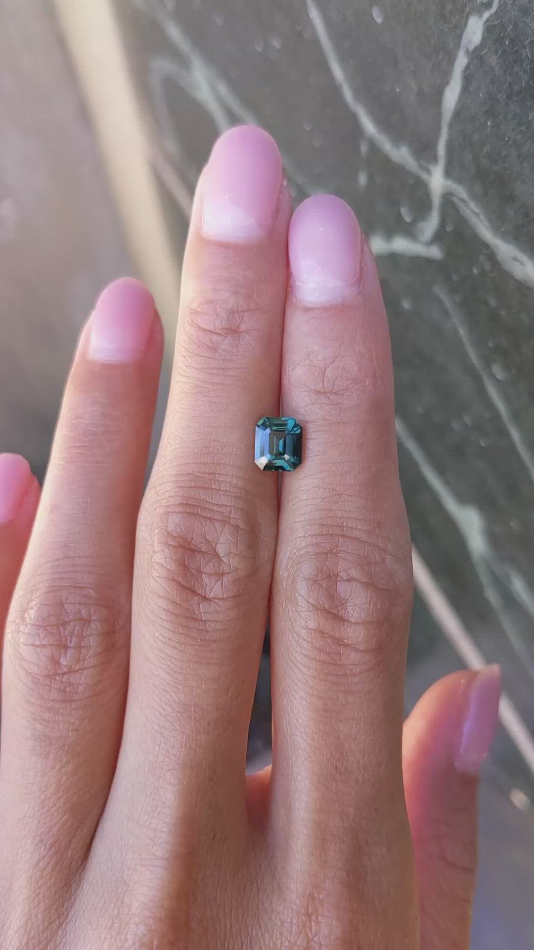 1.58 Ct. Green Sapphire from Madagascar Size Video