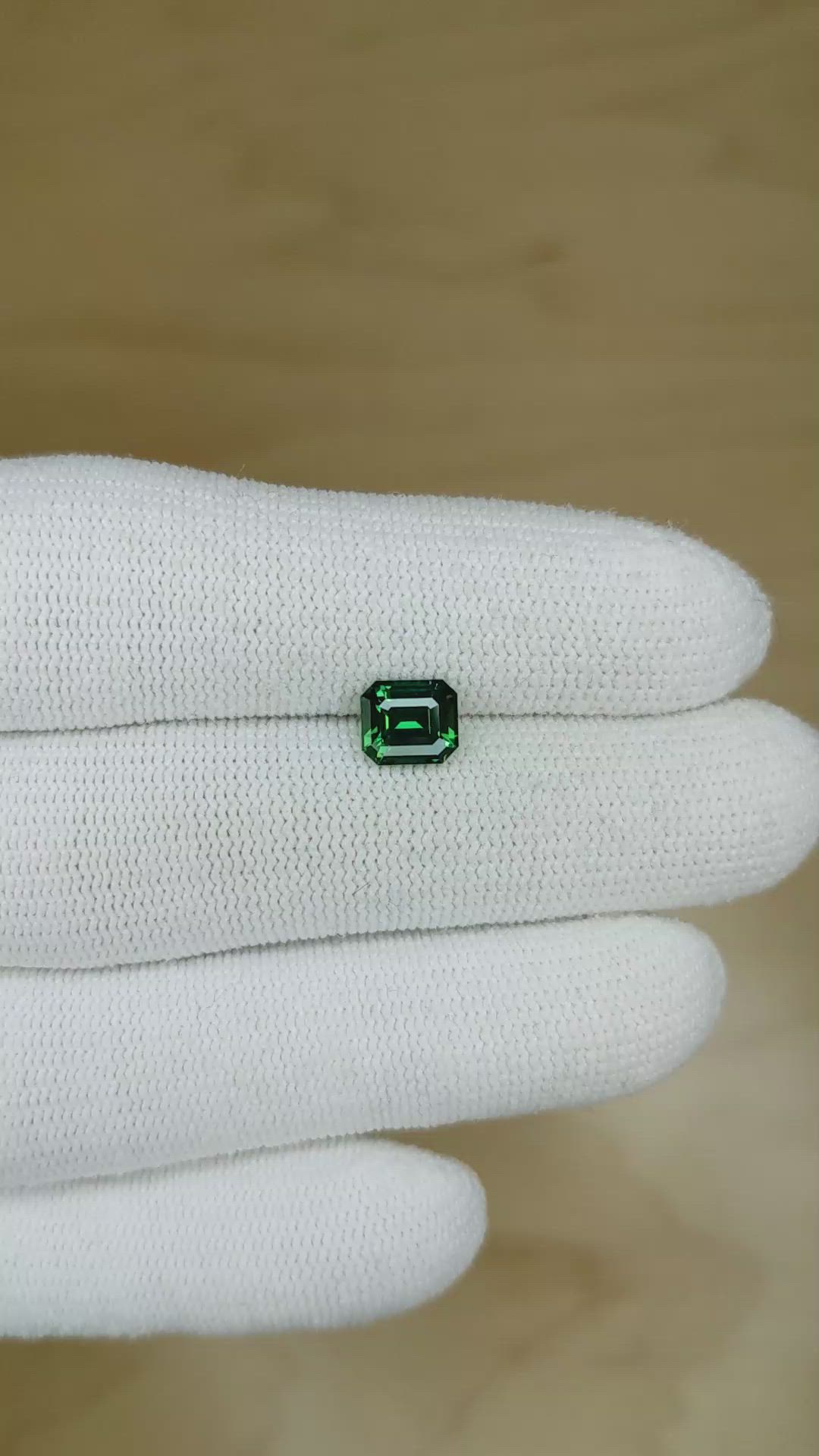 1.58 Ct. Green Sapphire from Madagascar Size Video